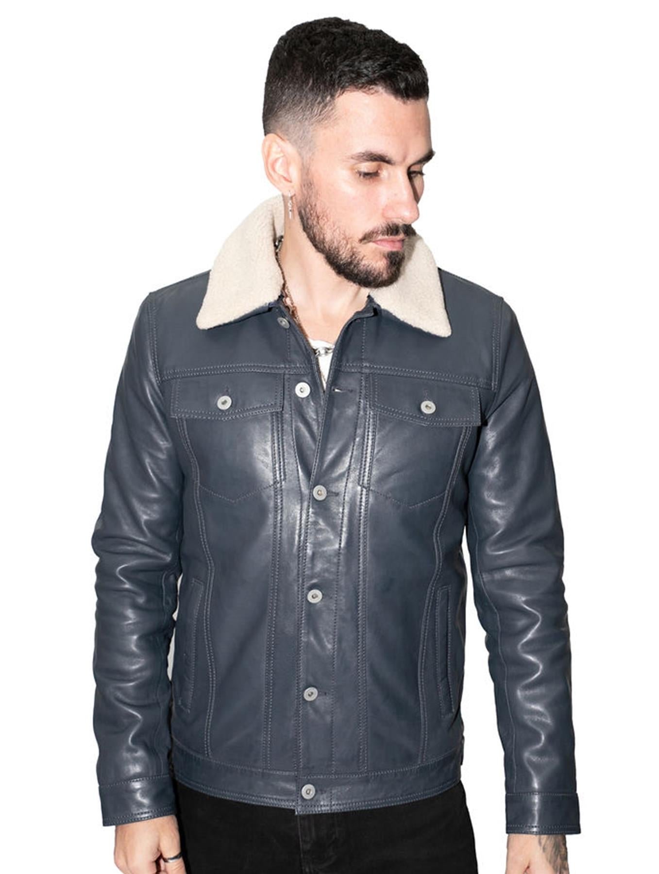 Neue Männer Leder Jacke Männer Casual Jacke Klassi... – Grandado