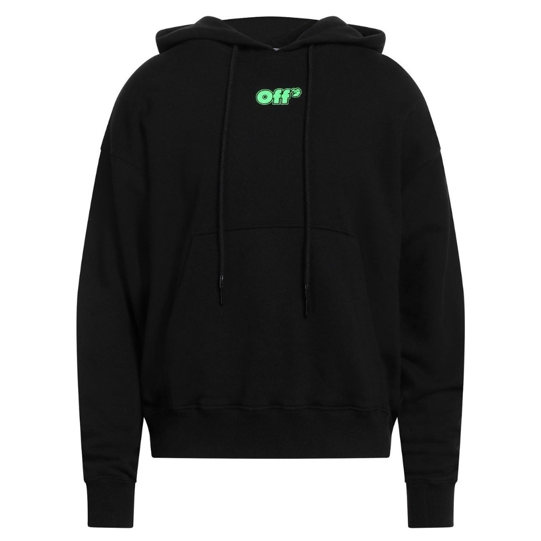 Off-White Rave Flyer Skate Print Black Hoodie