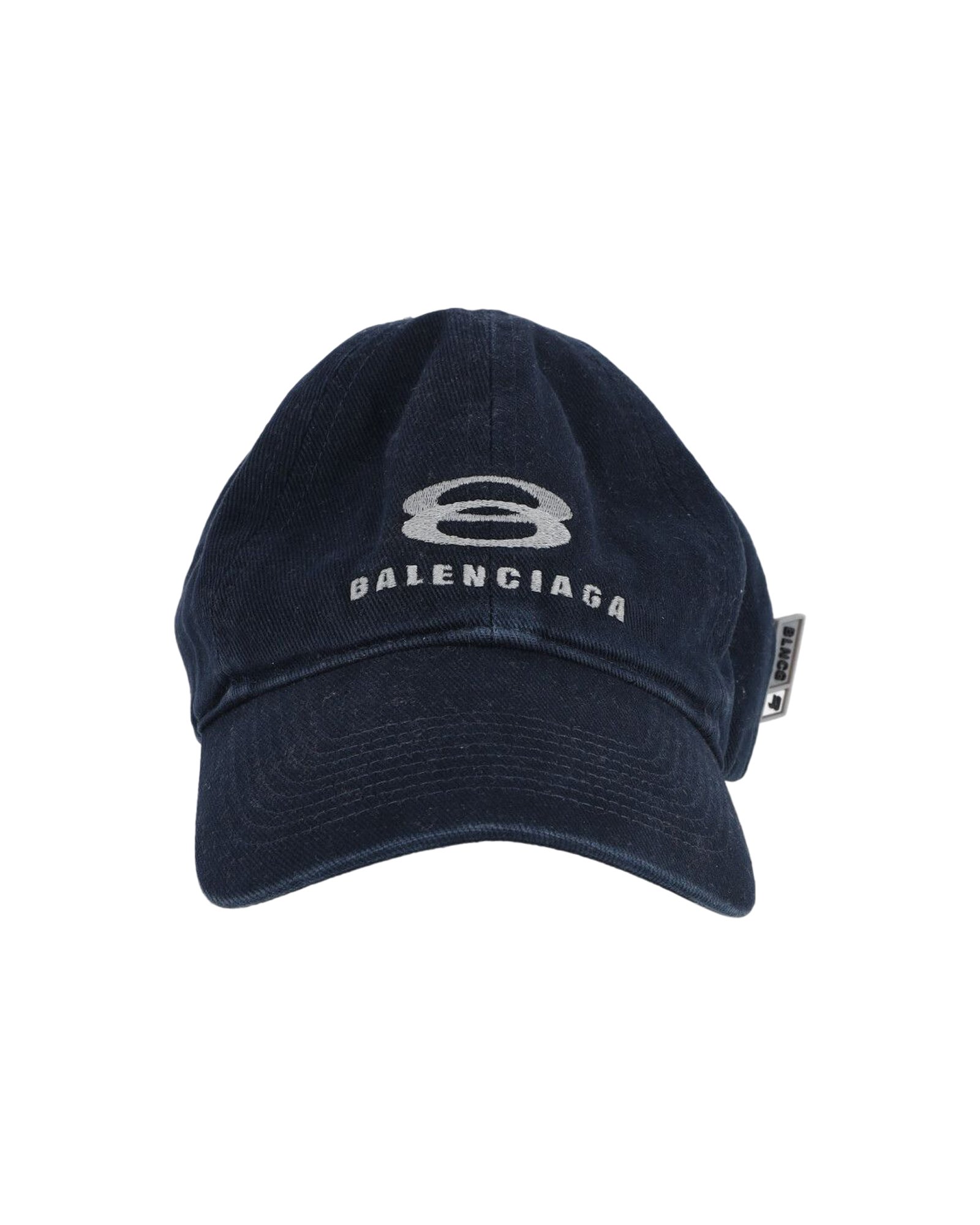 Balenciaga Unity Baseball Cap in Navy Blue Cotton