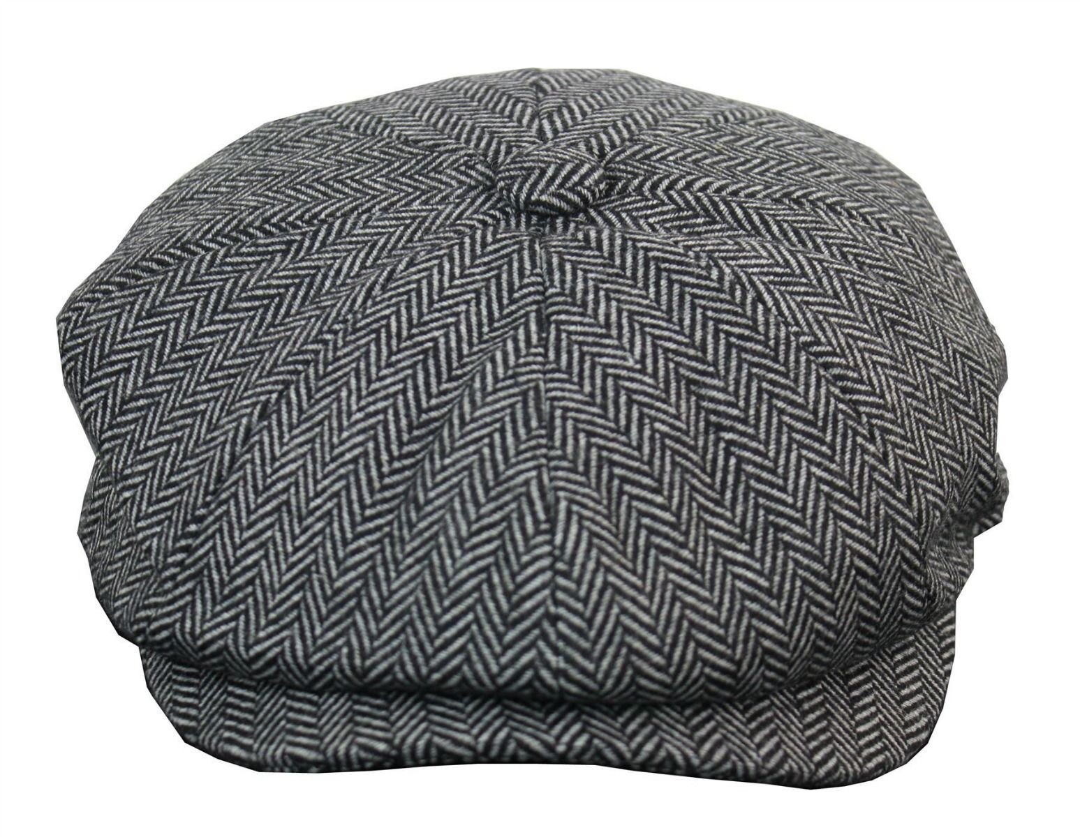 Cappello Newsboy In Tweed A Spina Di Pesce – Uomo Peaky Blinders – Infinity Leather