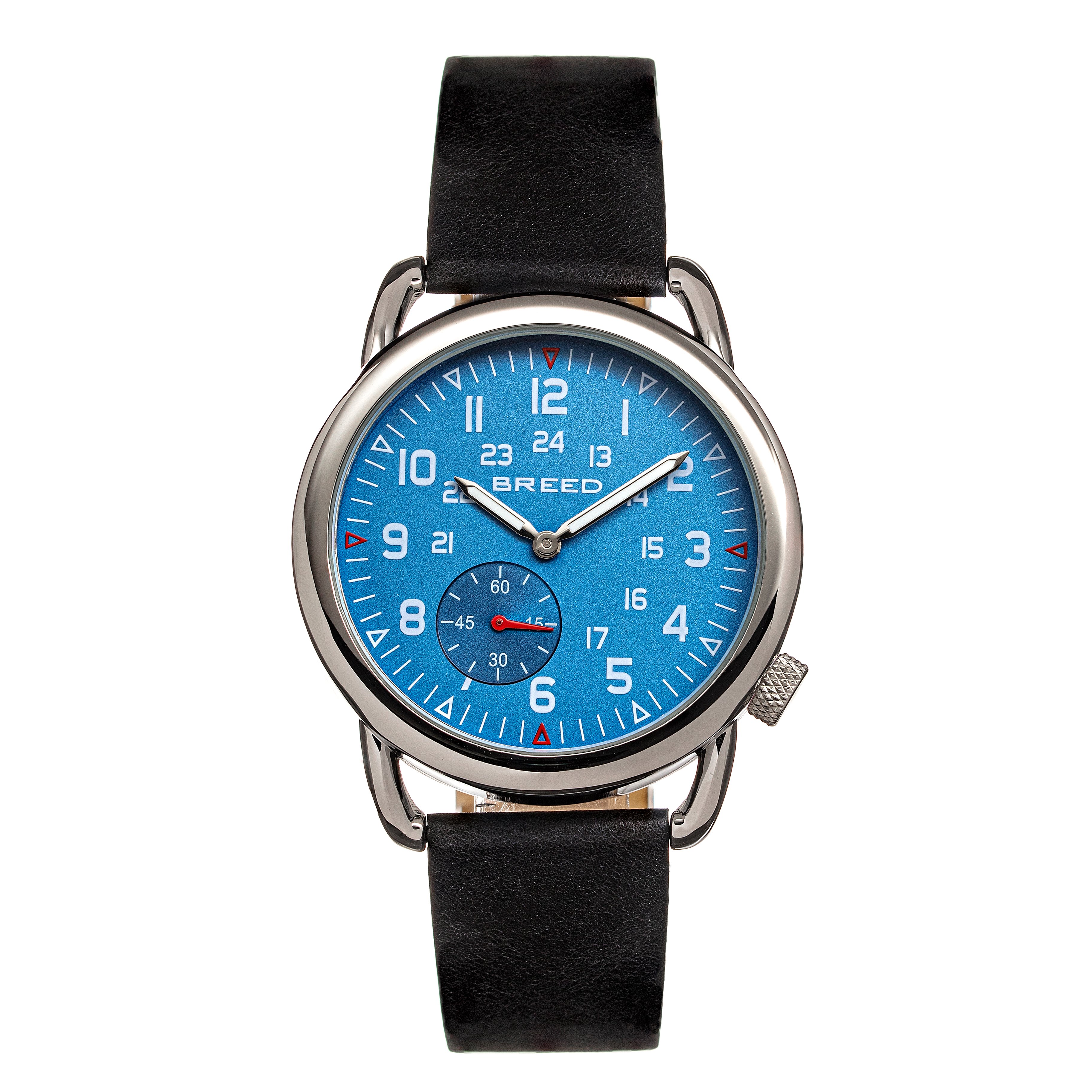 Breed Regulator lederen band horloge met tweede sub-wijzerplaat