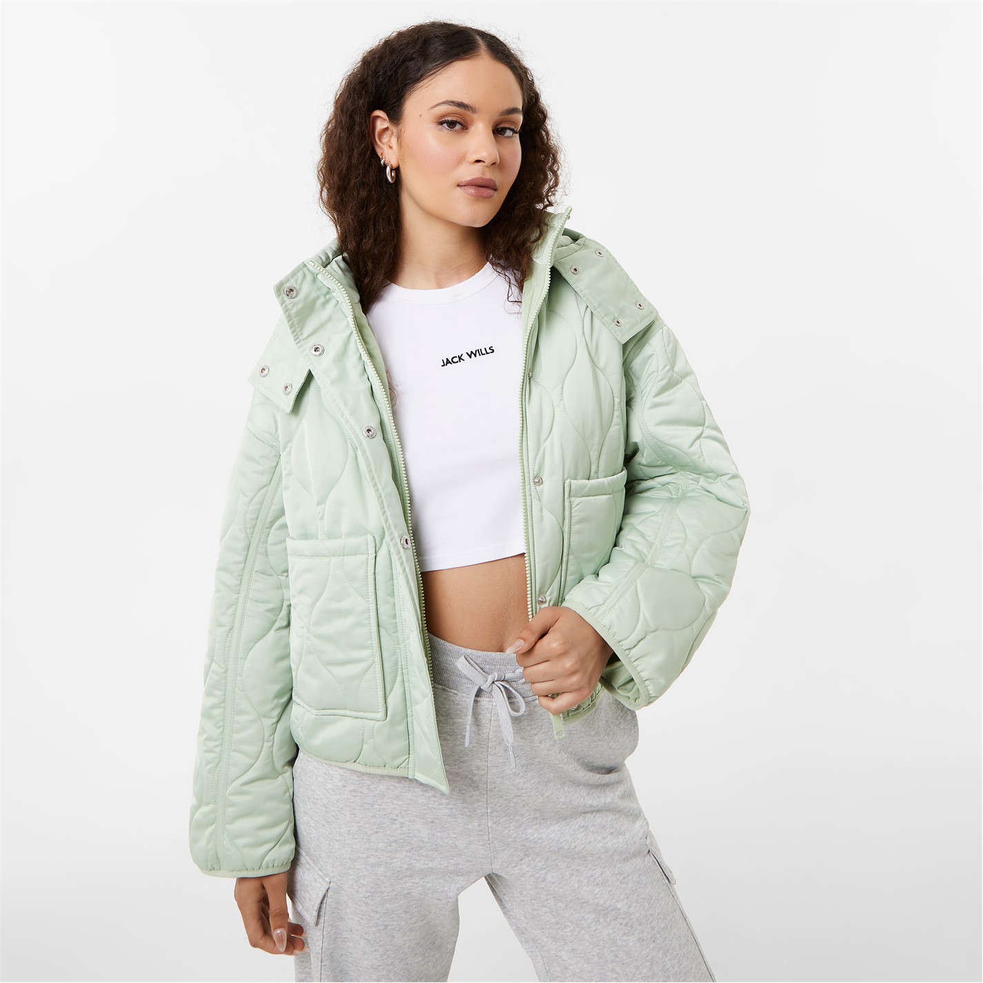 Jack wills green jacket top
