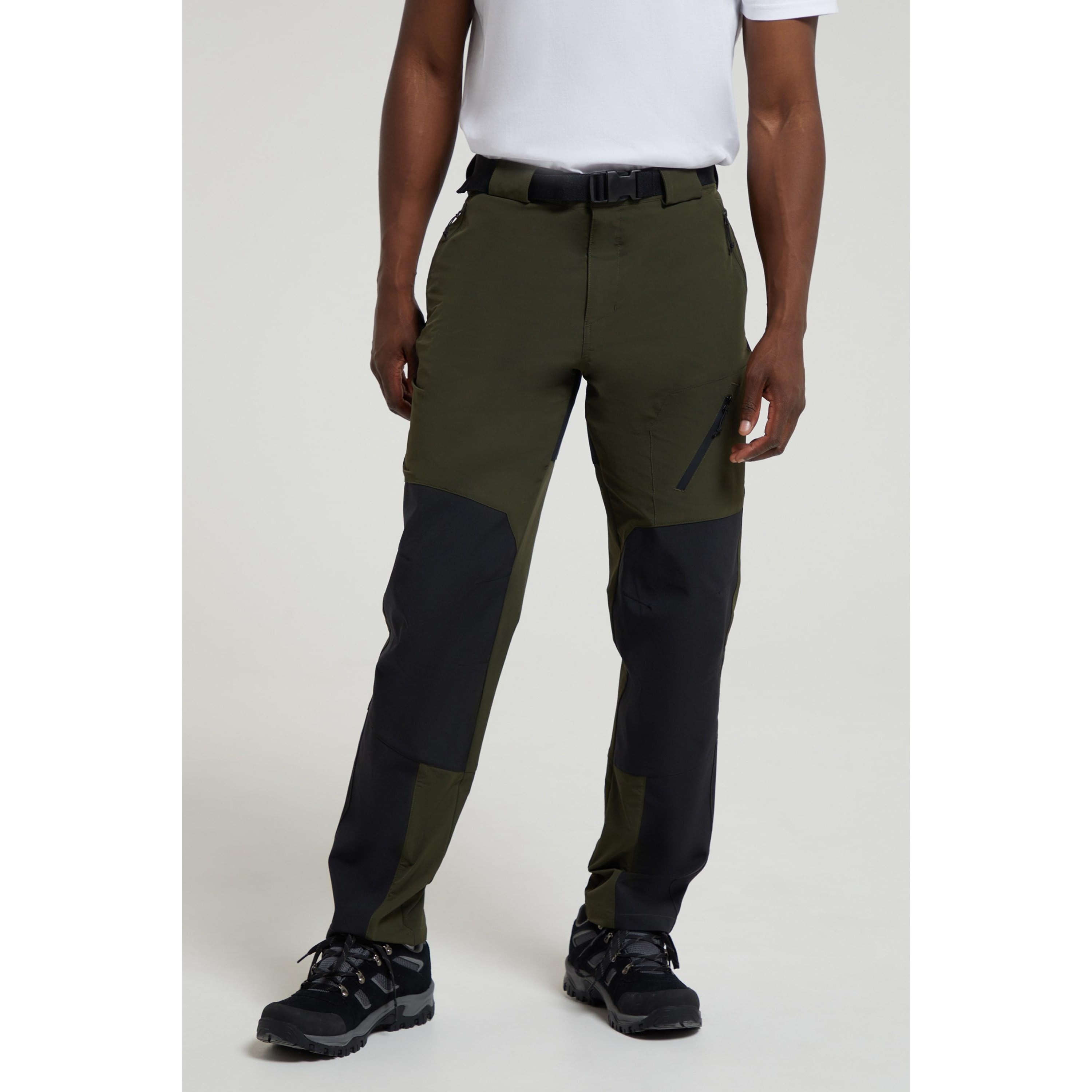 Mountain Warehouse Mens Forest Water Resistant Hiking Trousers (Green)