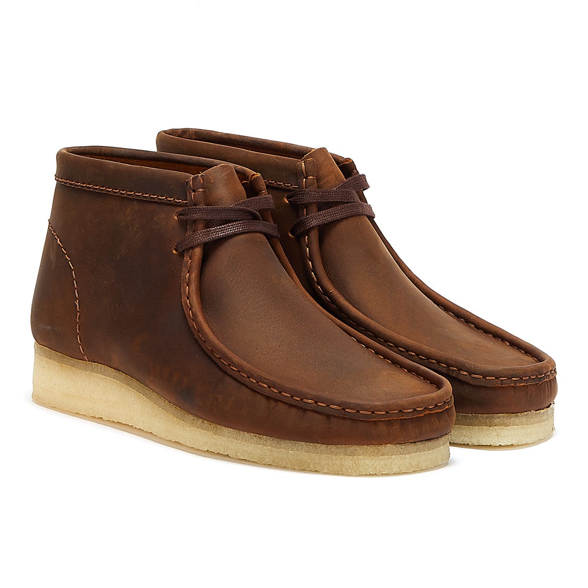 Clarks wallabee tan sales leather