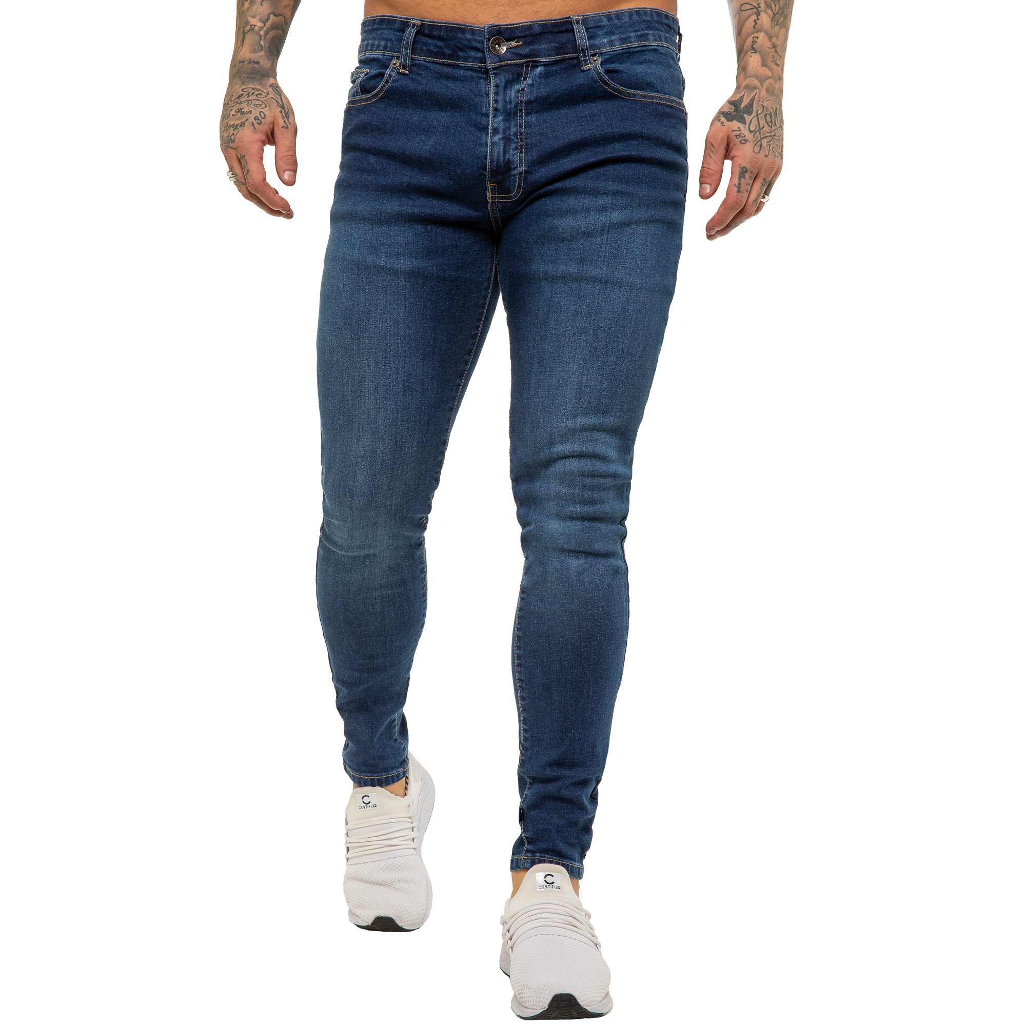 Enzo Mens Skinny Super Stretch Denim Jeans