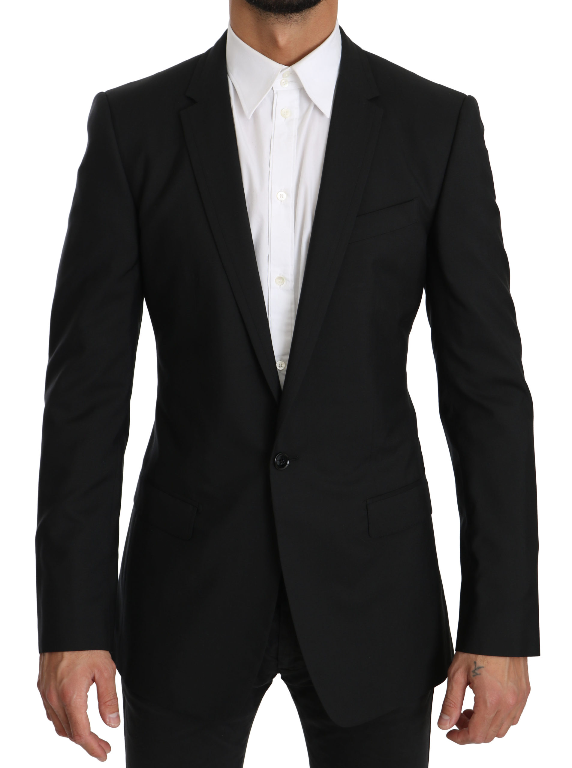Kerst bedrukt colbert met één knop Heren V-hals Slim Fit taille