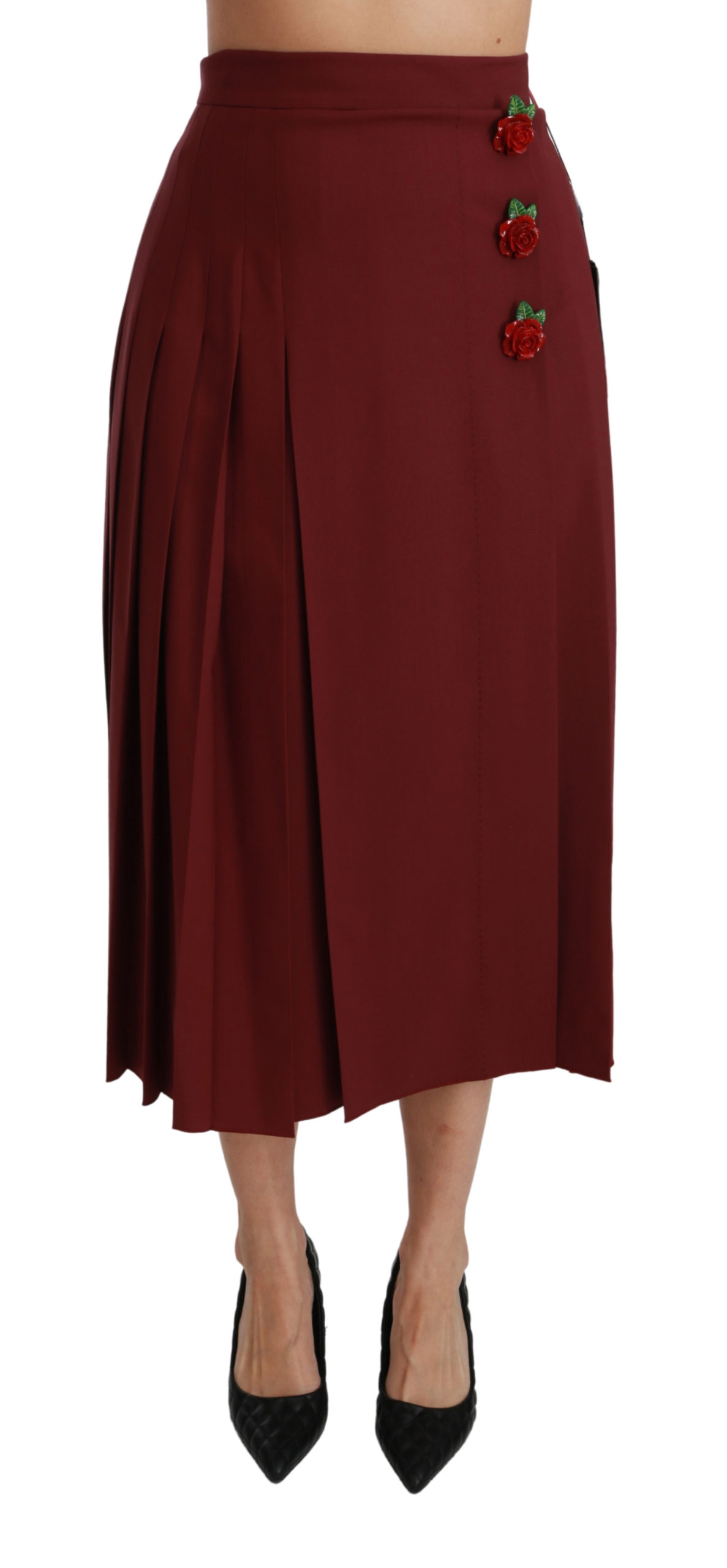 CUPSHE Satijnen plooien damesjurk met lange mouwen, elegant avondeten party maxi-jurk, wijnrood, XL