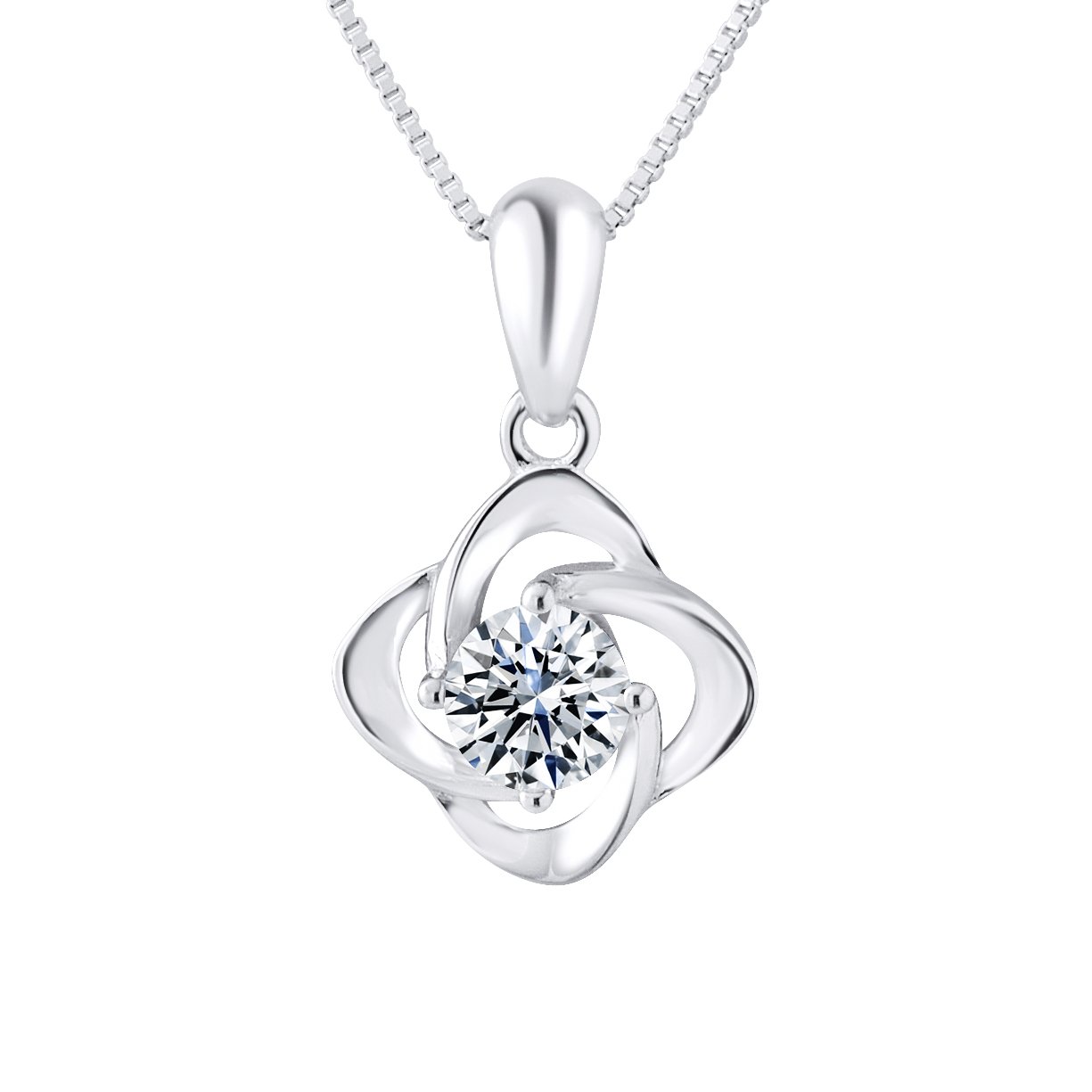 Ketting dames | Zilveren ketting met hanger, mandala