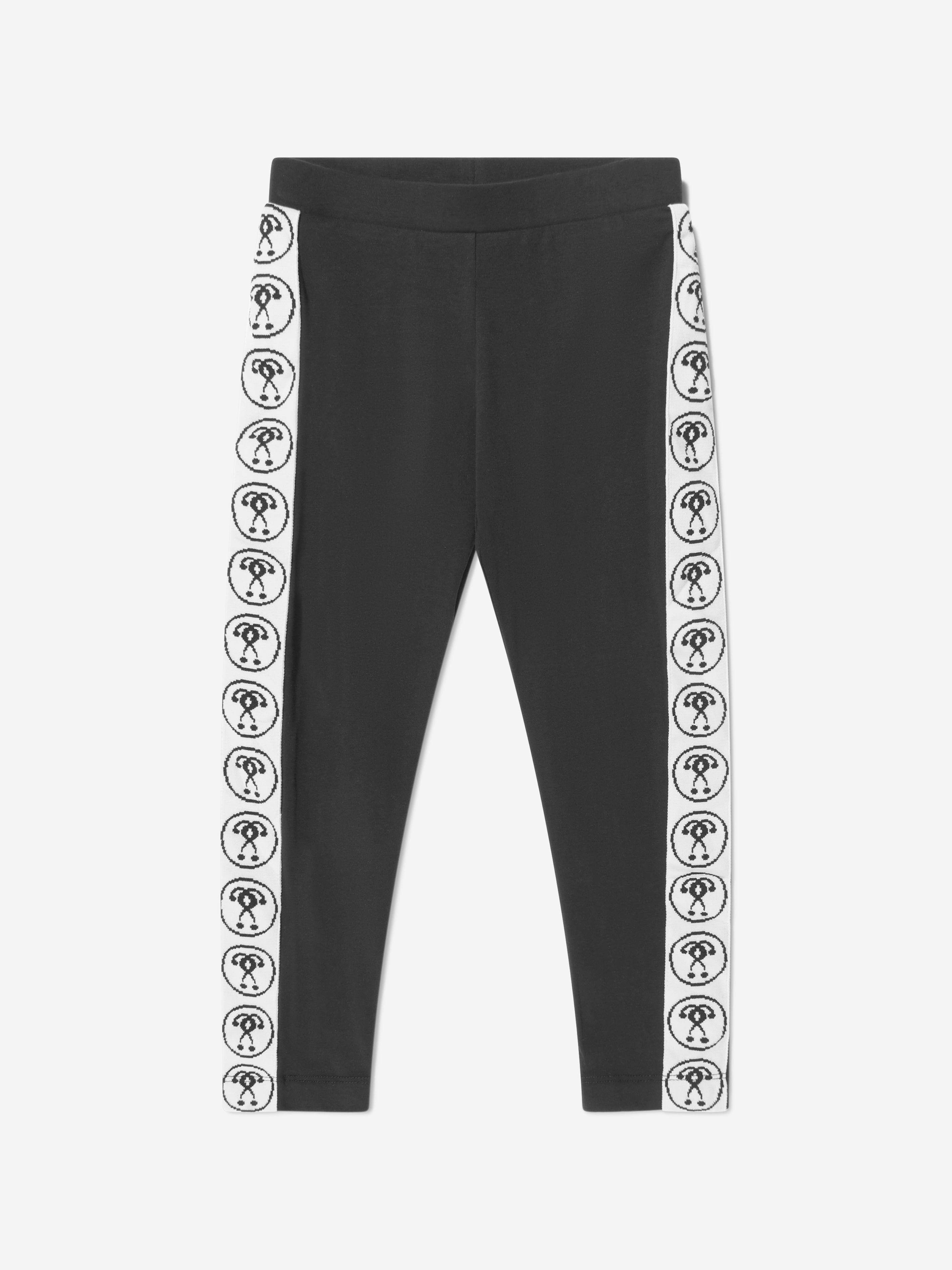 MOSCHINO KIDS BLACK LEGGINGS HDP06G main image 0