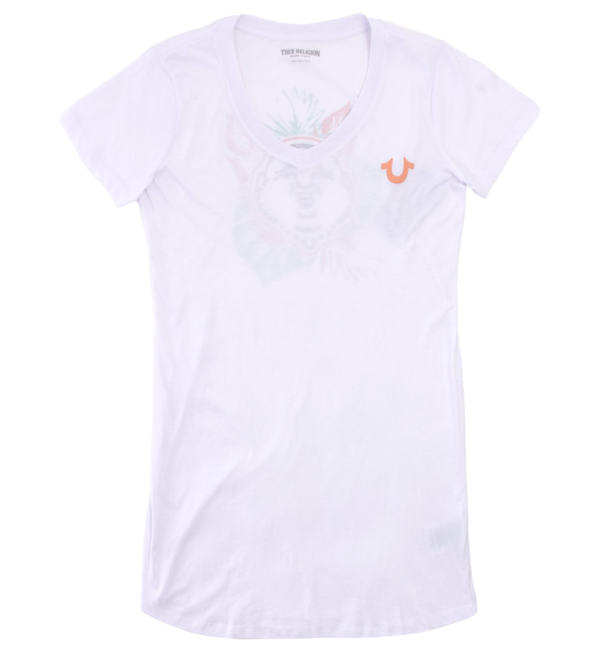 Women s True Religion Buddha V Neck T Shirt Dress in White