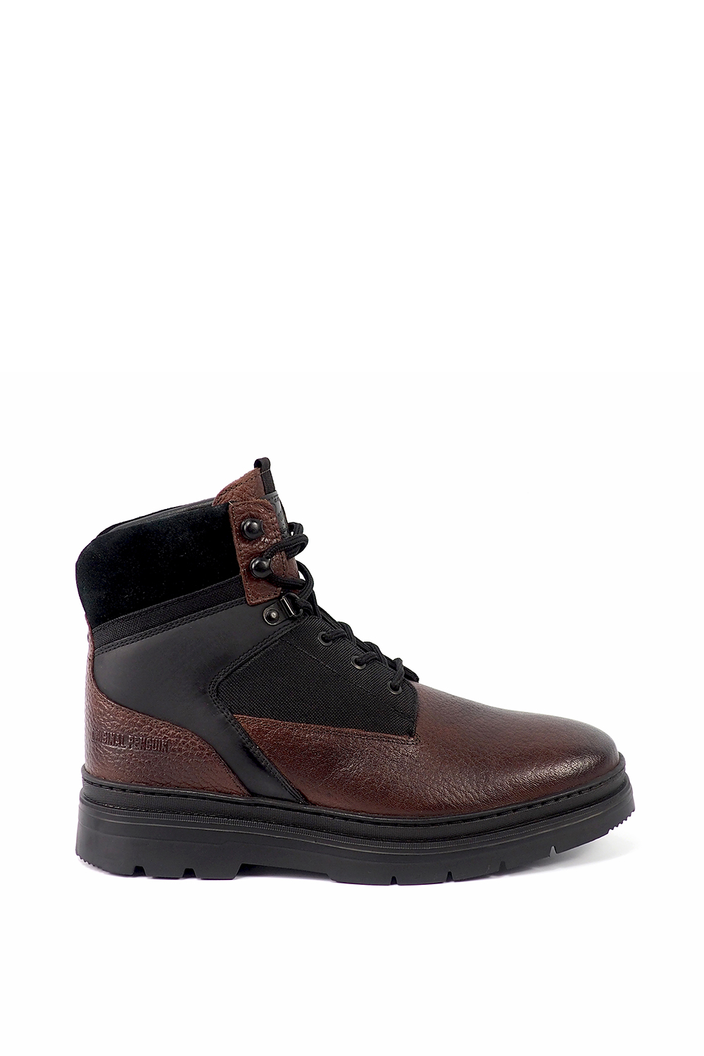 Penguin Face Pattern Print Men Women Leather Boots