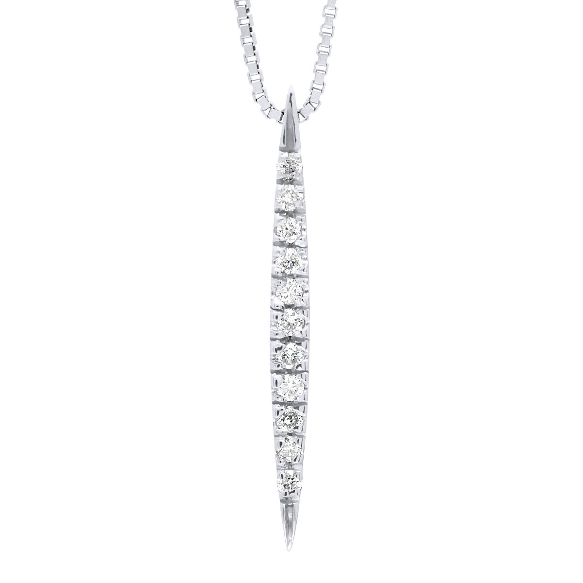 DIADEMA - Halskette mit Diamanten - Tropfen - Weißgold