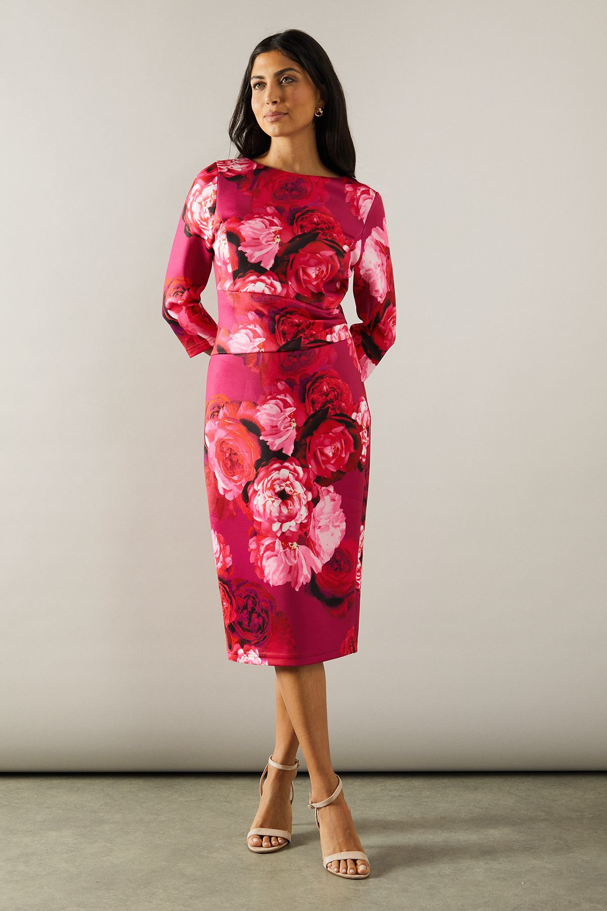 Surfinia floral midi dress