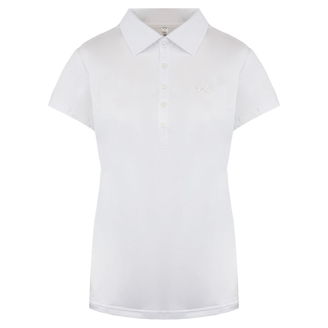 Under Armour Golf HeatGear Short Sleeve White Womens Polo Shirt