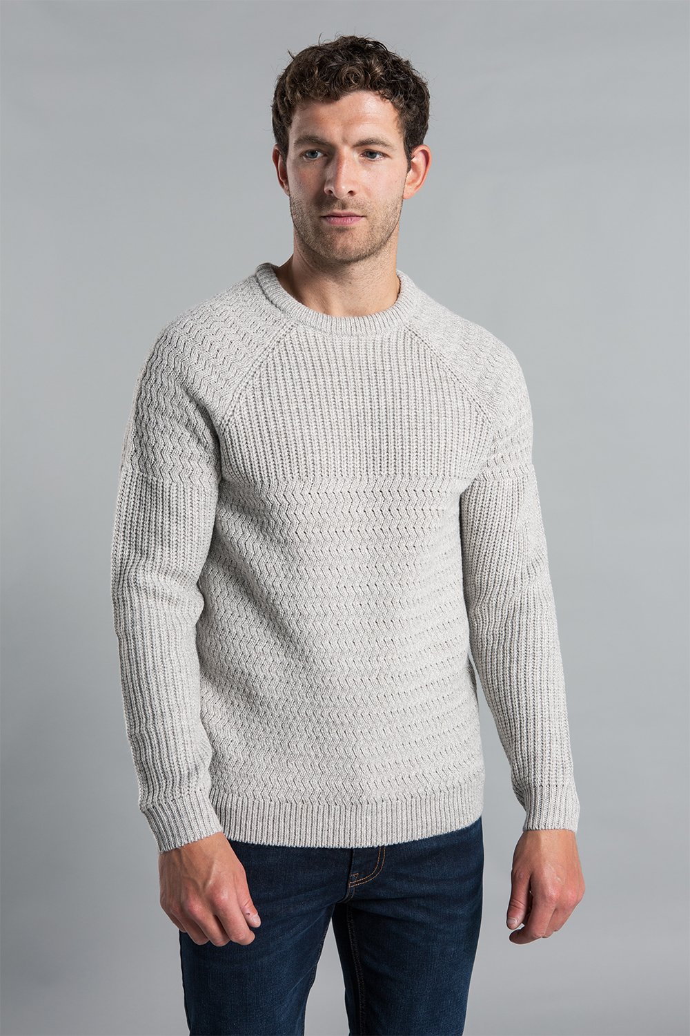 seyto Two tone damage knit グレー seyto Two tone damage knit グレー トップス