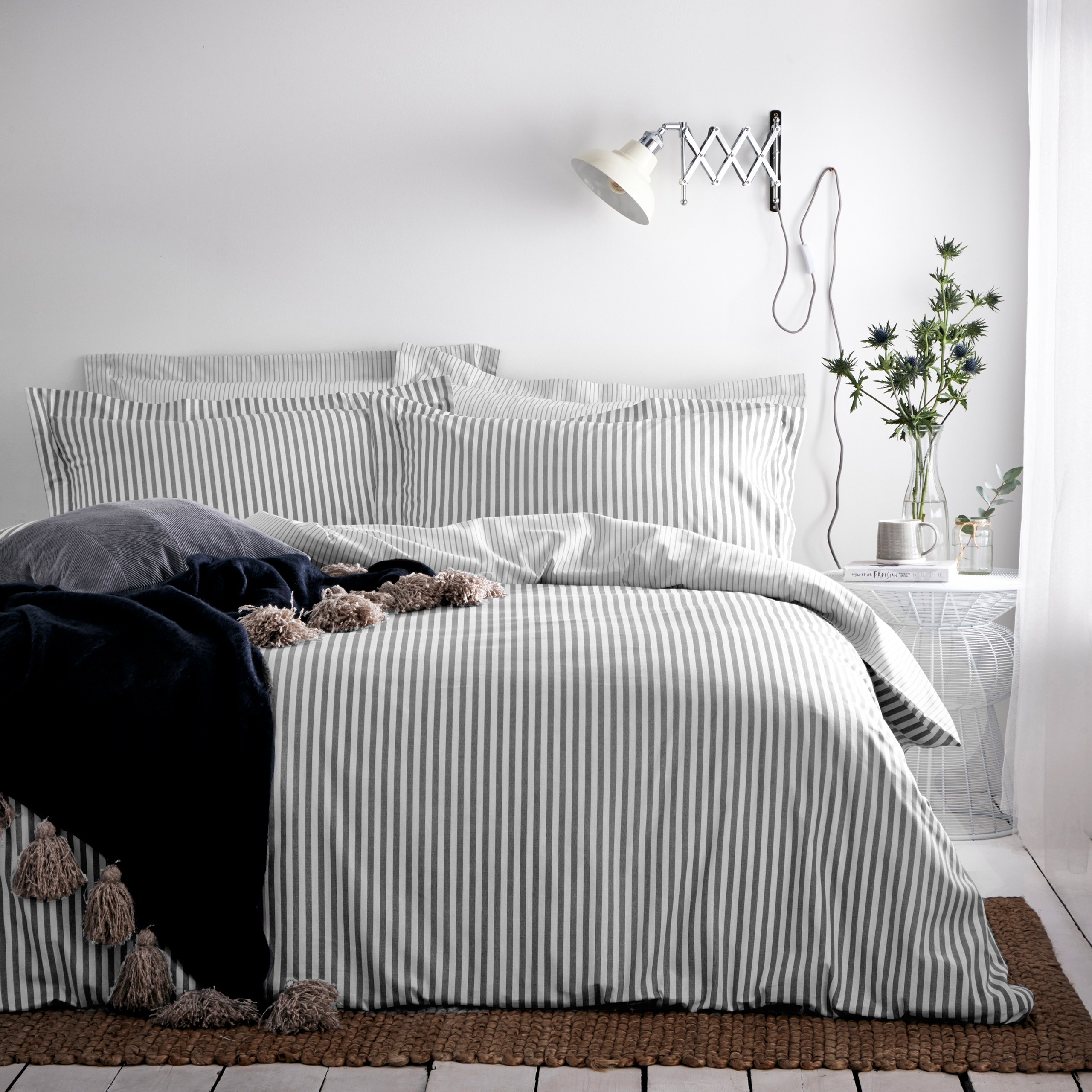 Ugg oxford stripe duvet hot sale cover