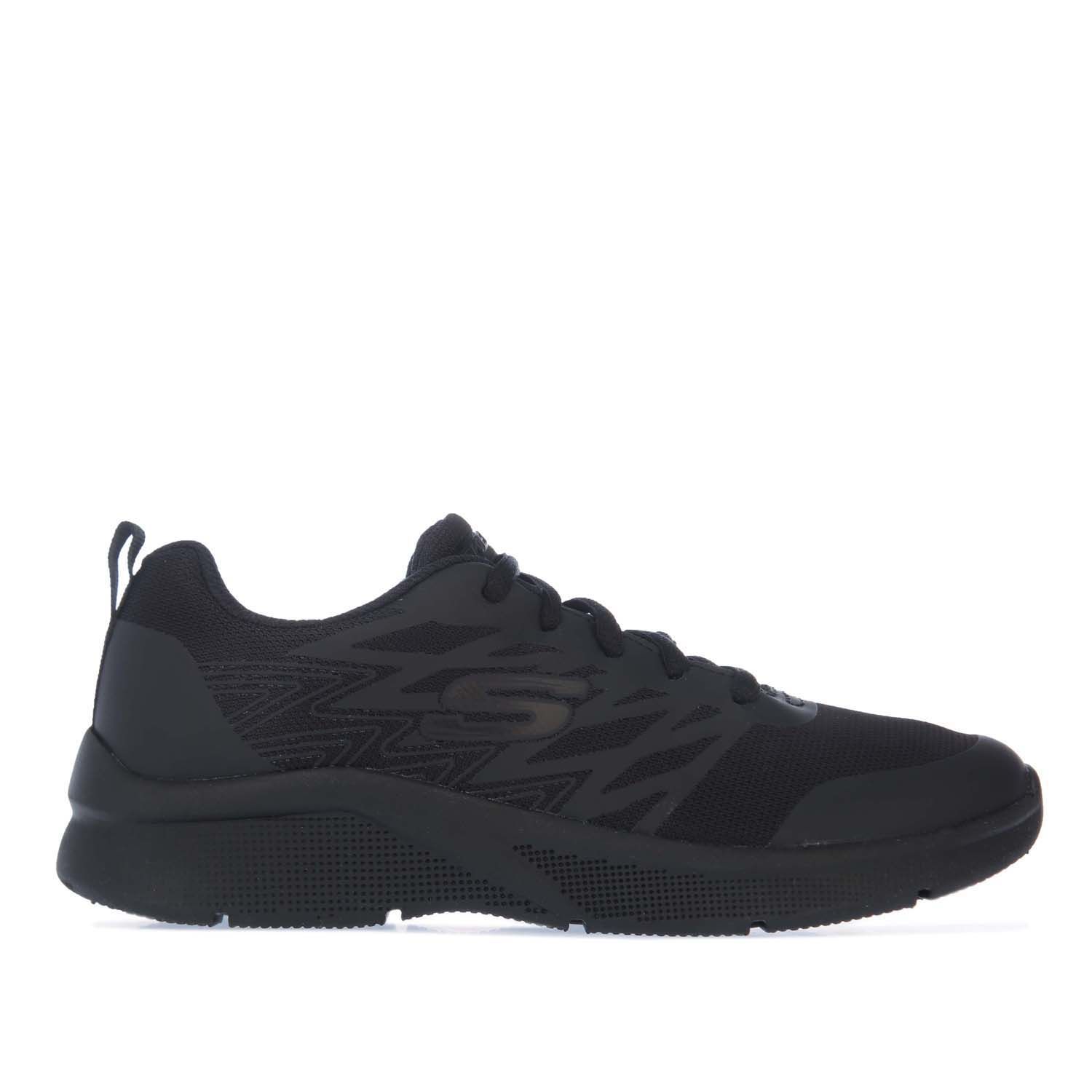 Boy's Skechers Junior Quick Sprint Trainers in Black