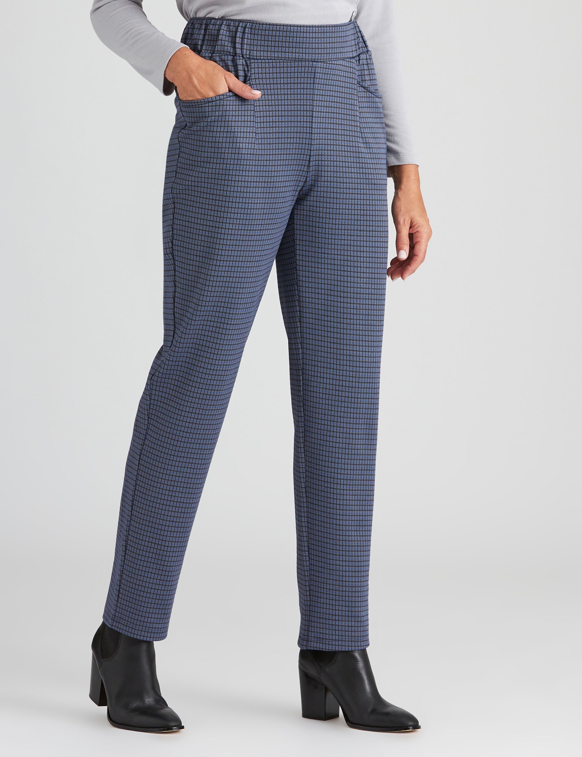 Womens Millers Grey Check Jogger Pants