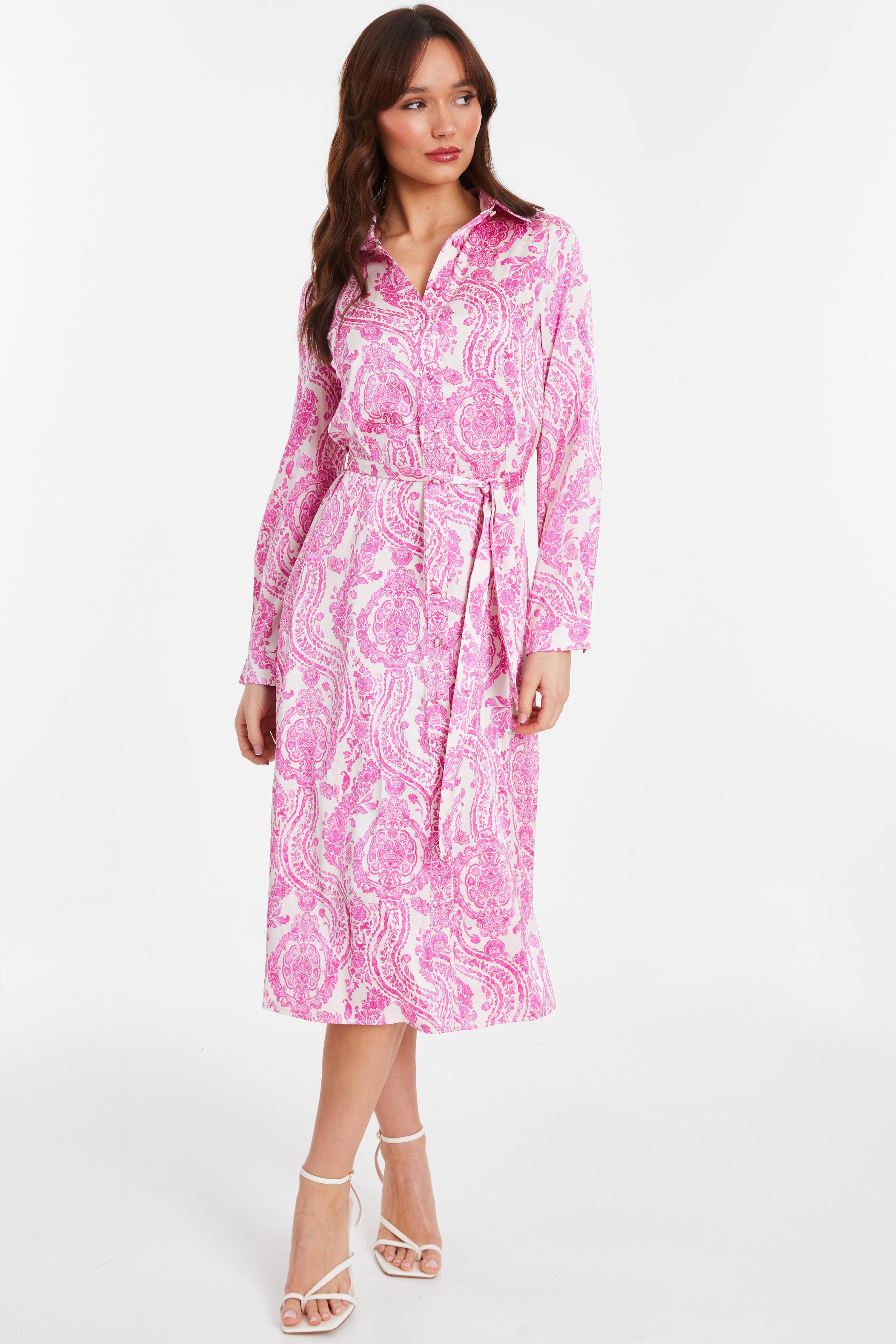 Pink Paisley Dress