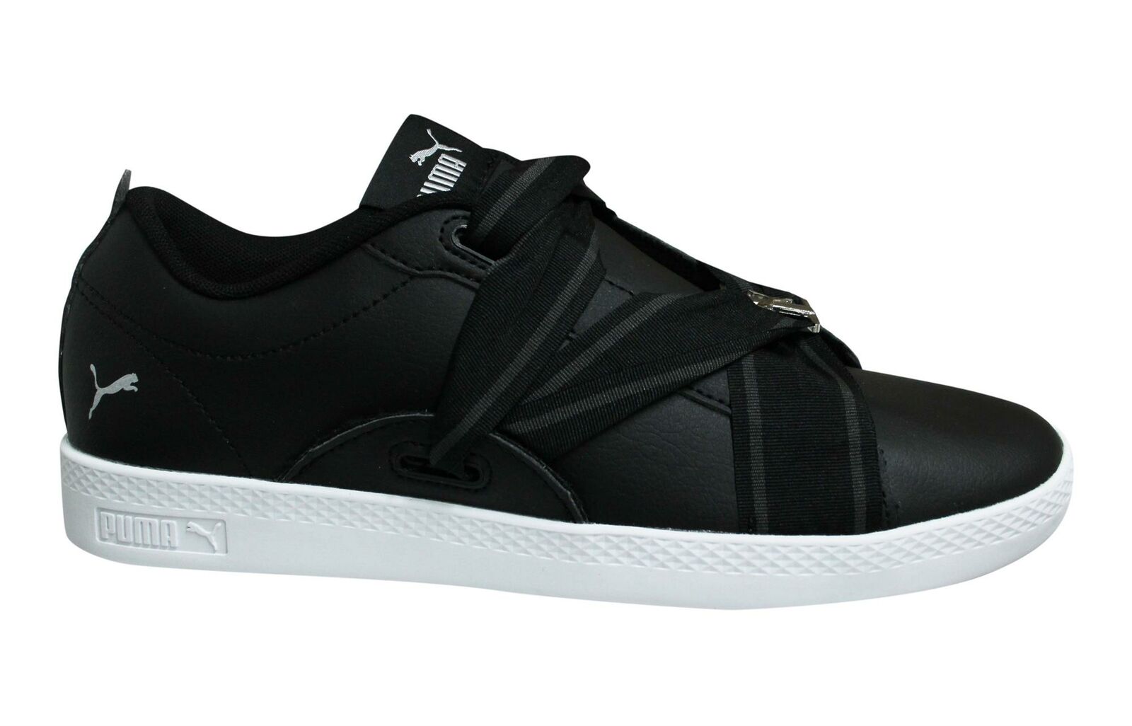Puma Smash Buckle Black Trainers Womens
