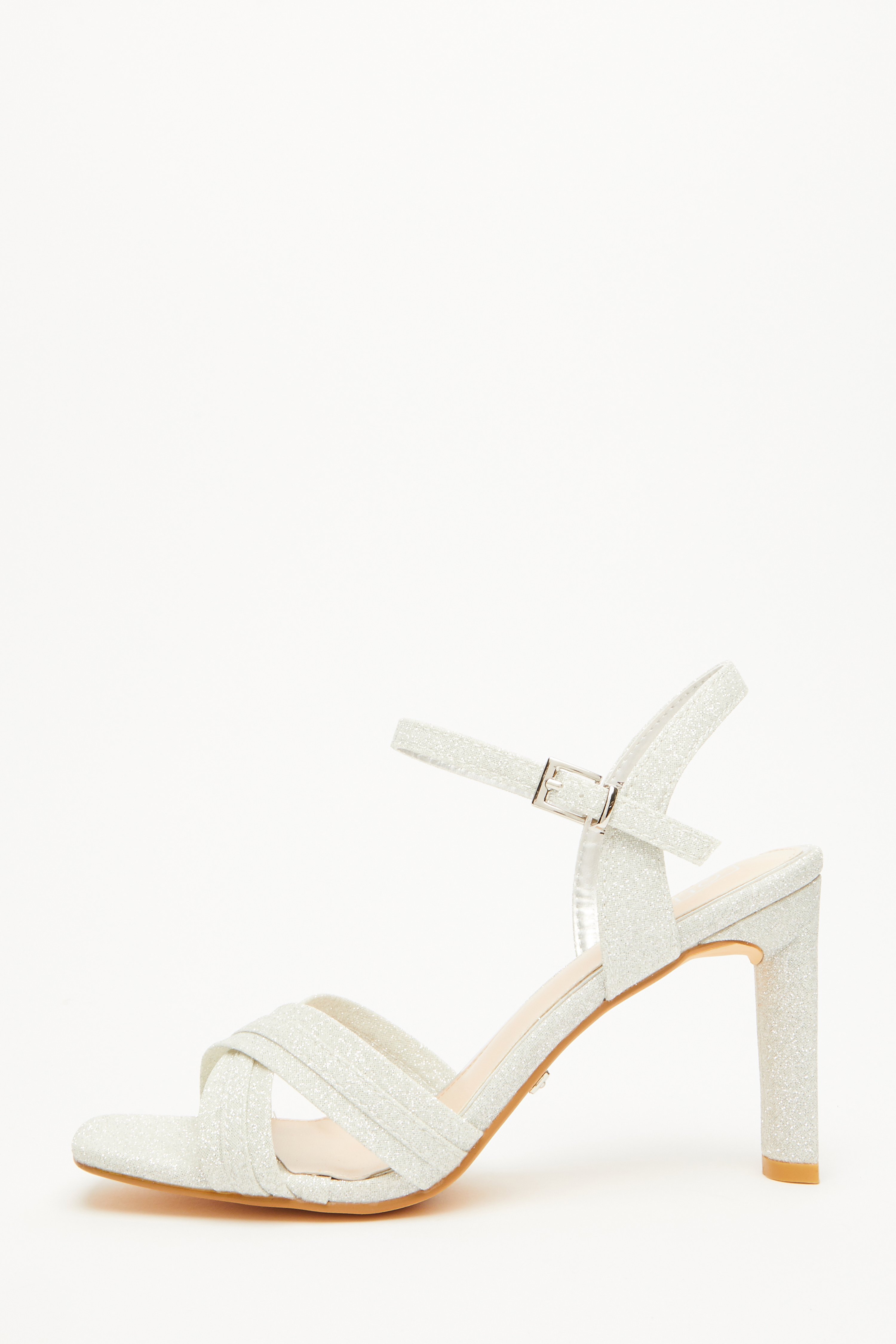 Quiz silver shimmer sandals new arrivals