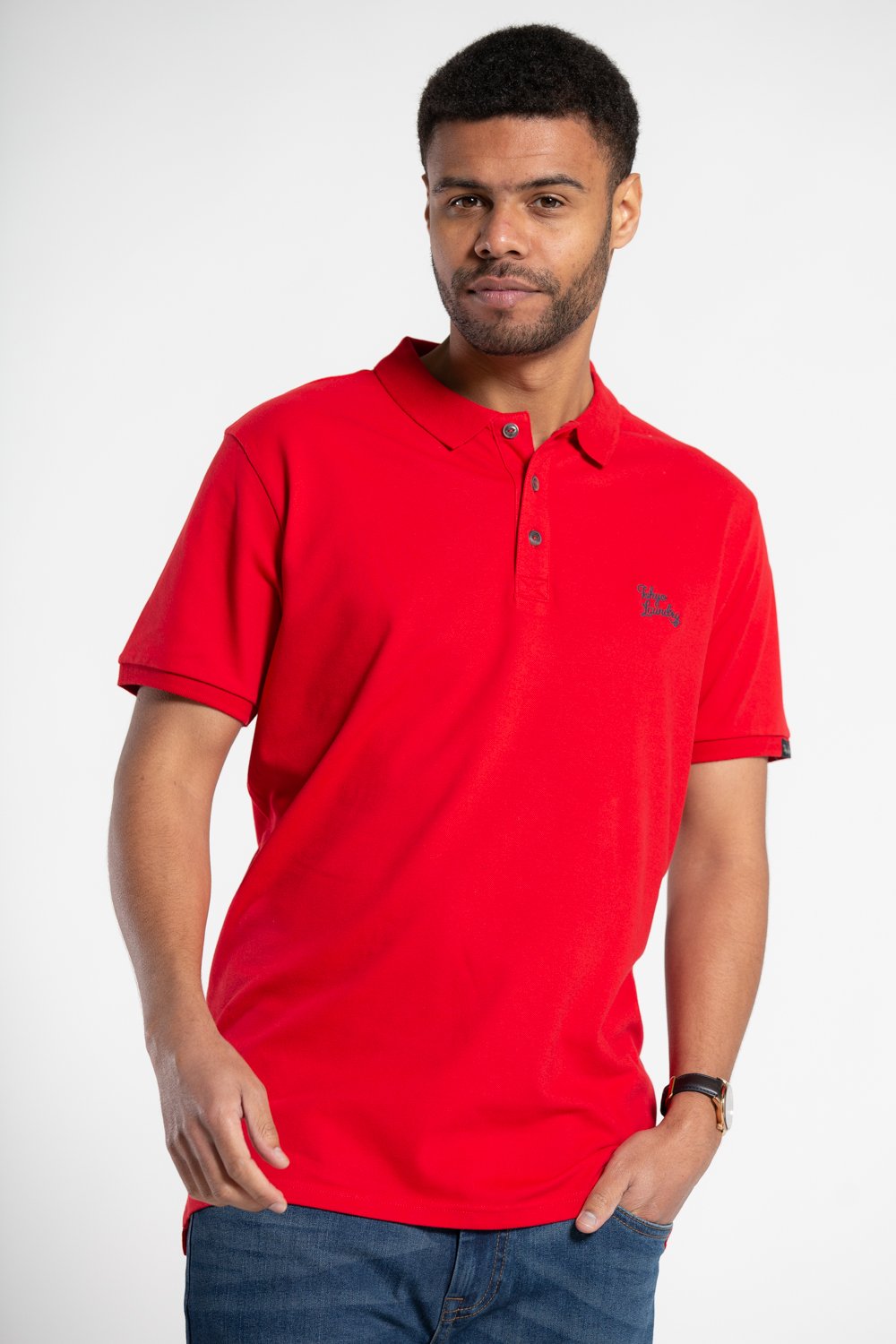 Short Sleeve Polo - Red Stripe main image 0