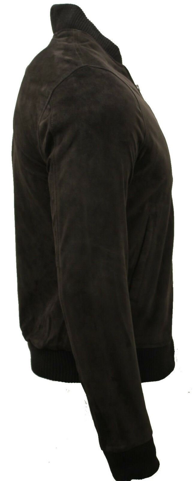 Varsity Soft Suede Leather Bomber Jacket