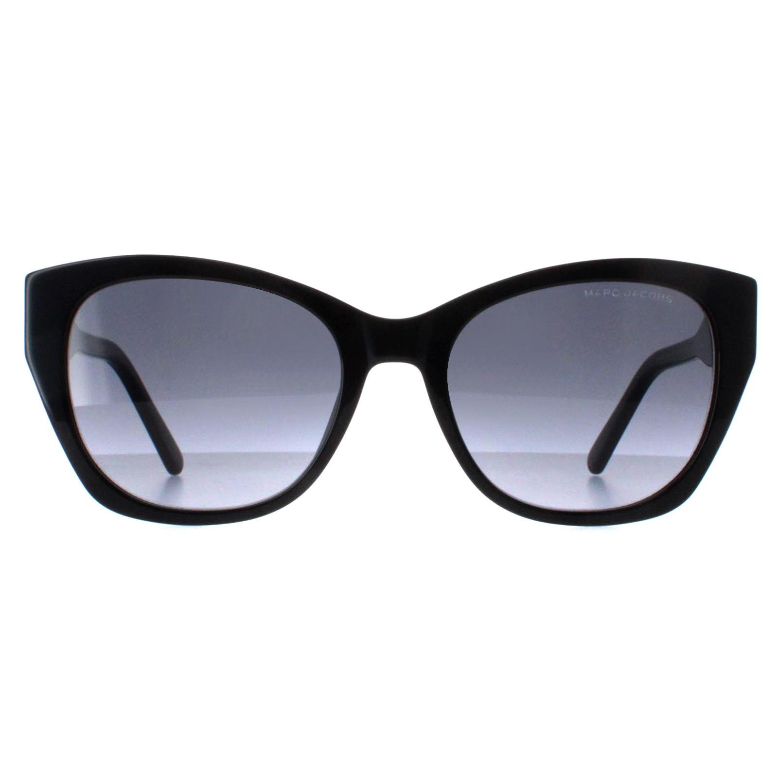 Marc Jacobs Cat Eye Womens Shiny Black Dark Grey Gradient MARC 732/S