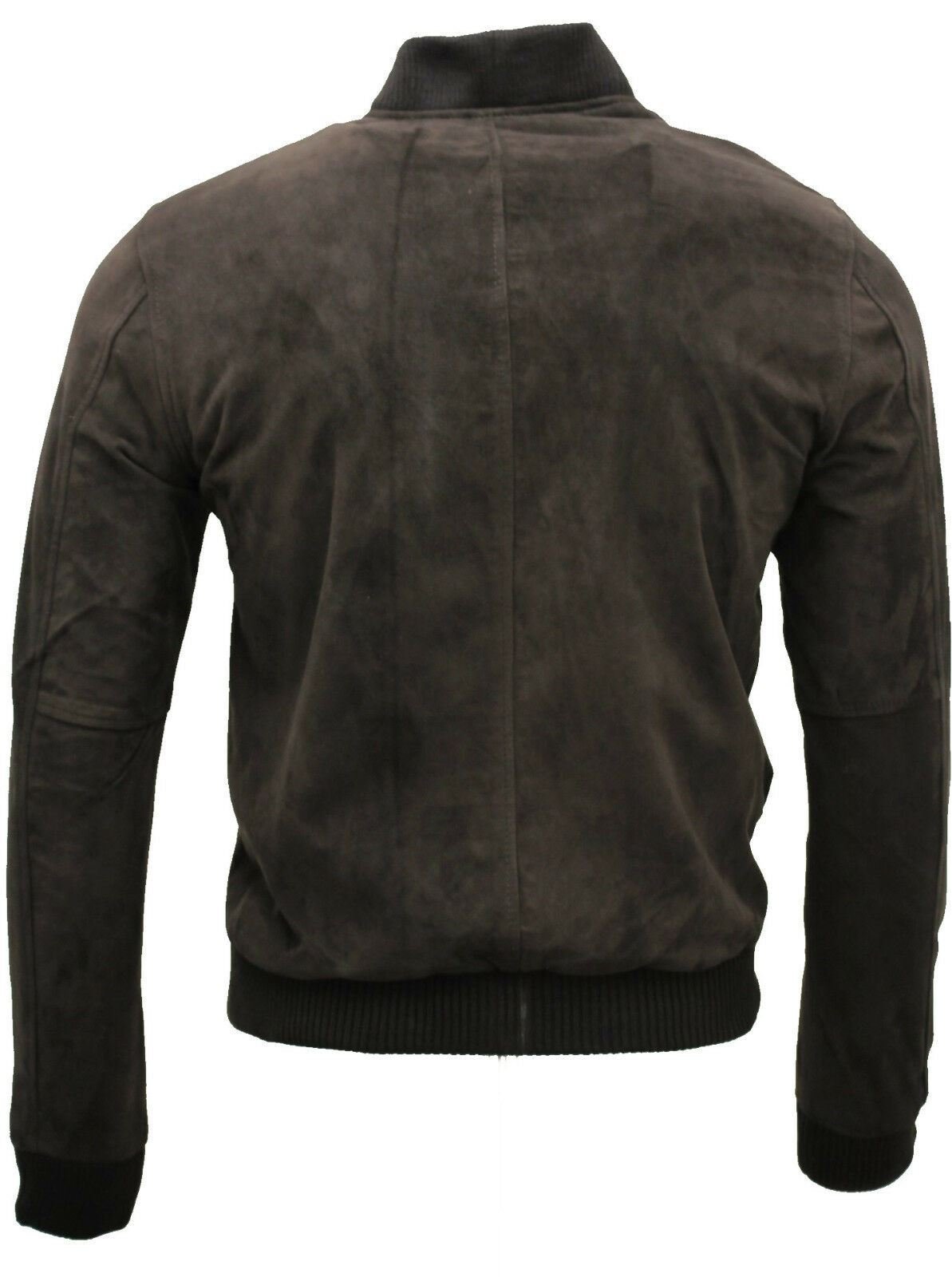Varsity Soft Suede Leather Bomber Jacket