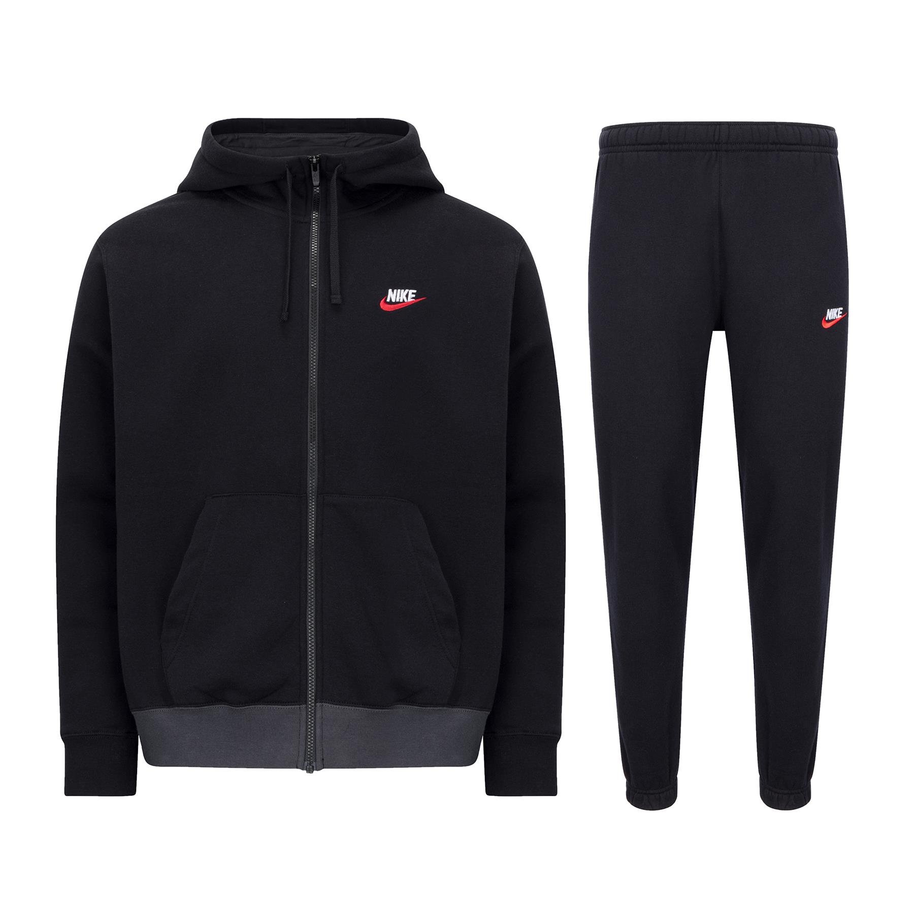 Sweatpants Nike Club Tracksuit Black And Red Nike Fleece Hoodie