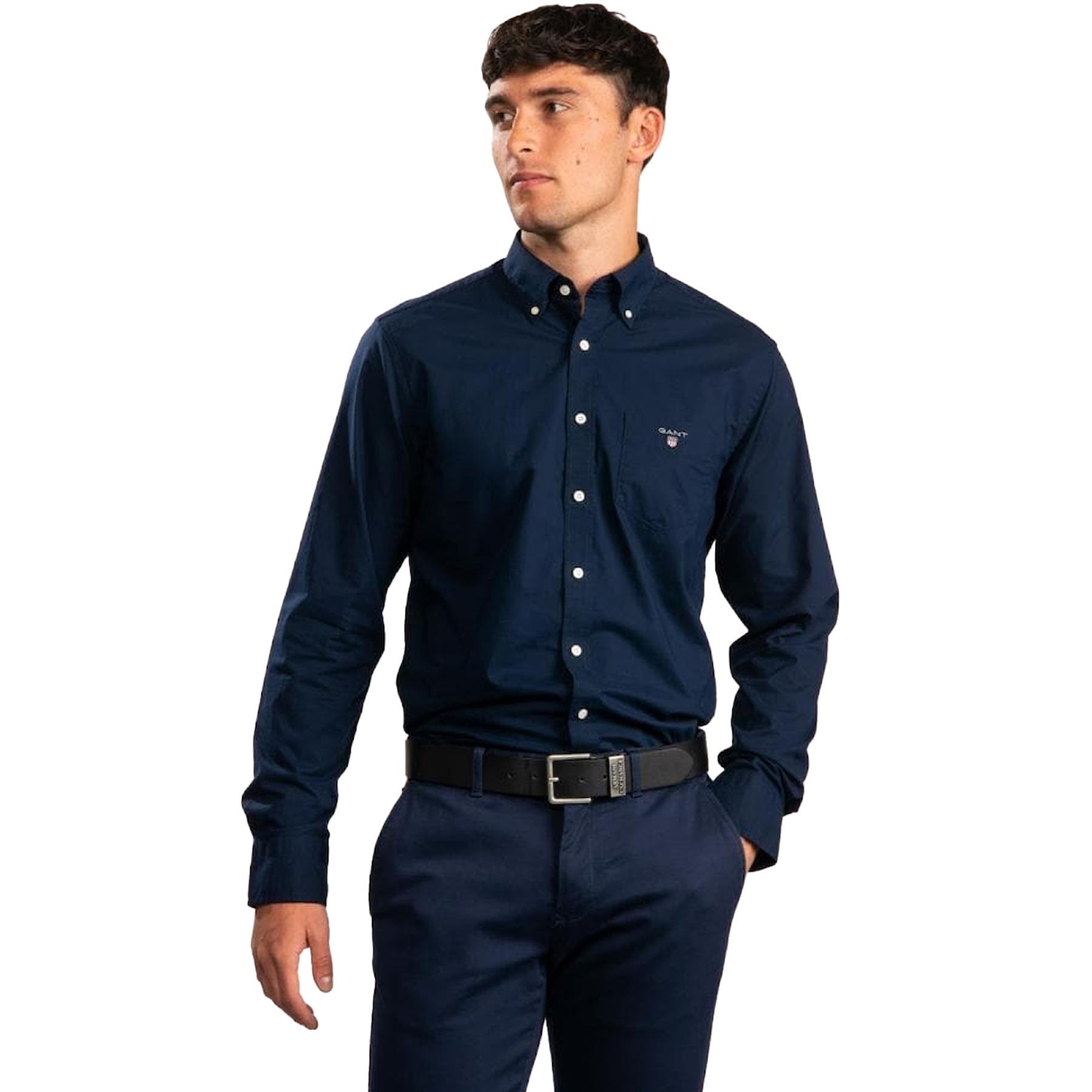 Gant Men Blue Regular Fit Classic Oxford Shirt