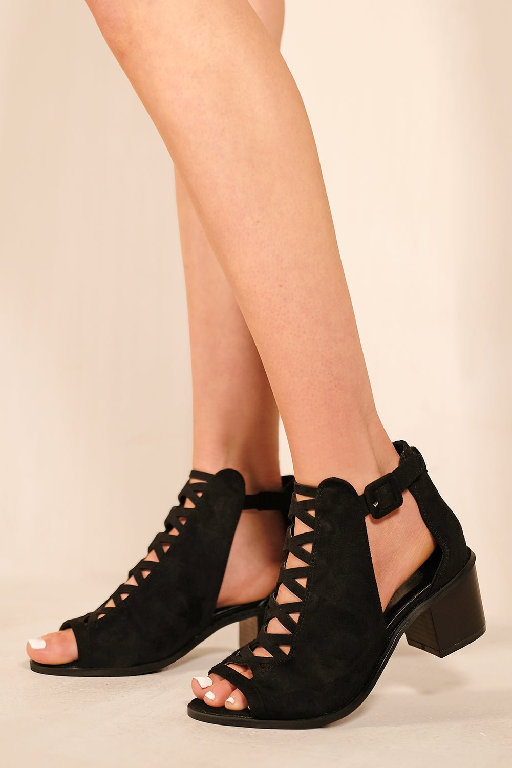 Peep toe sales sandals block heel