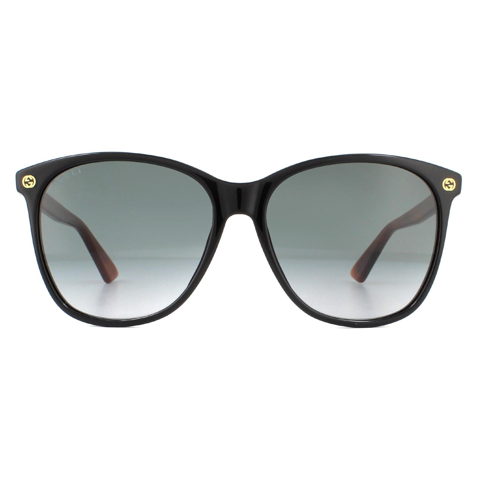 Gucci Solglasögon GG0024S 003 Svart Brun Grå Gradient