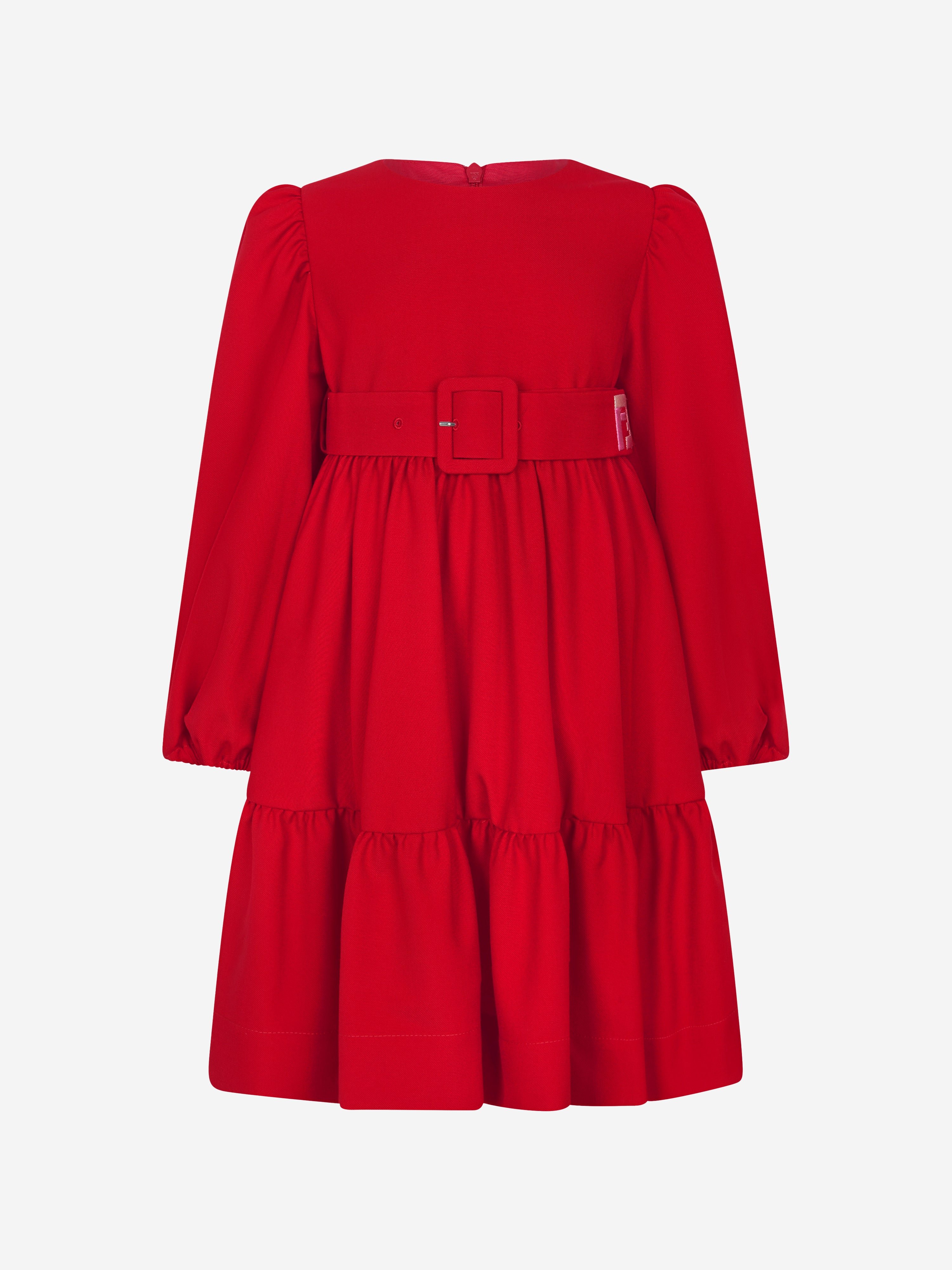 Fendi Kids Girls Dress In Light Pink