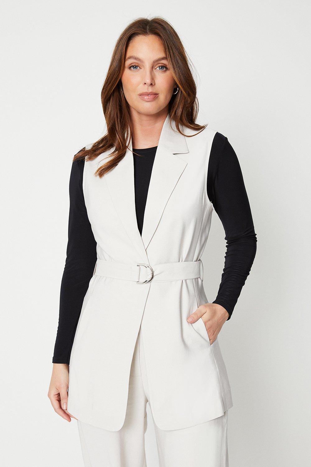 Waistcoat Gemma in Natural Check