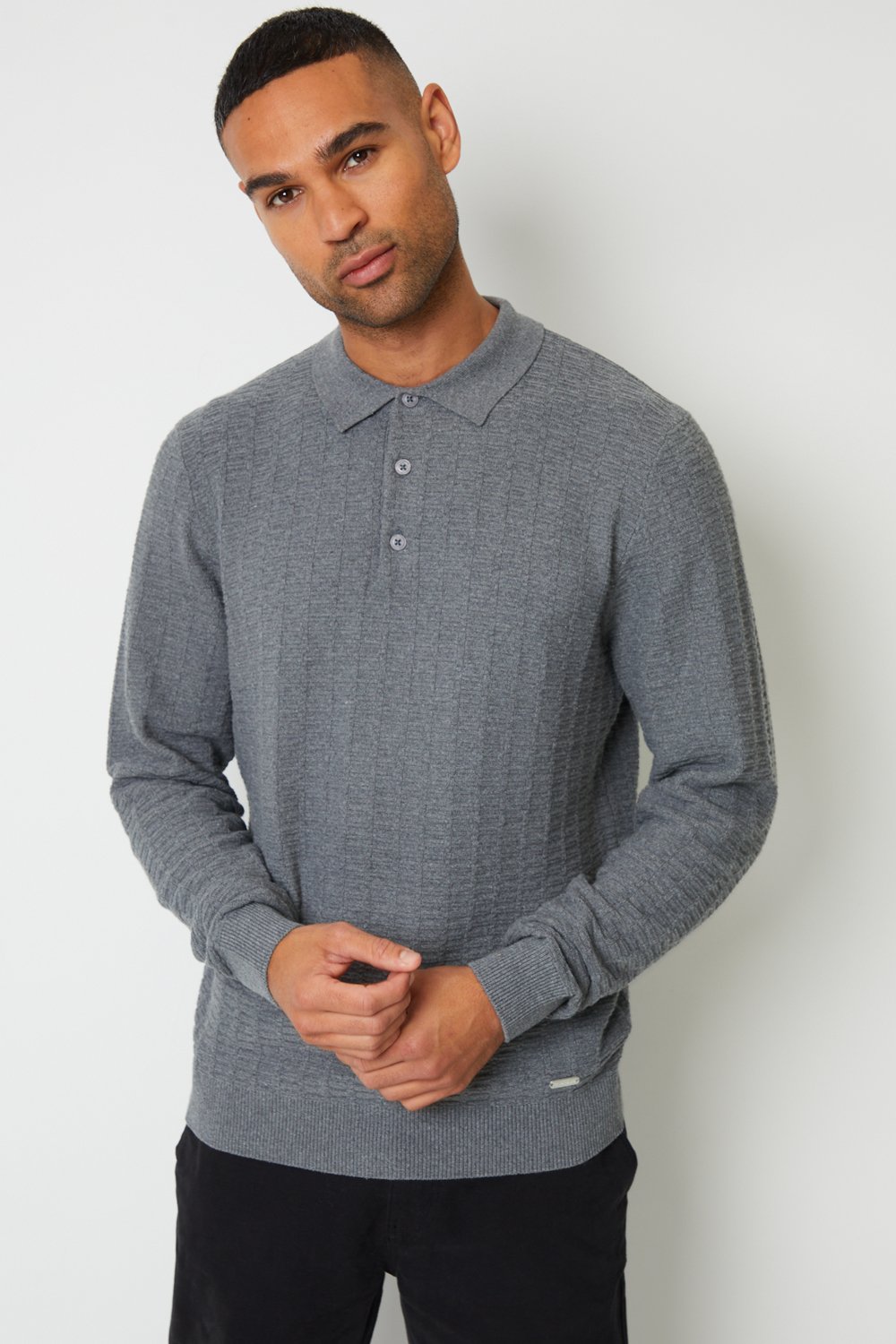 Collared Polo Style Jumper in Violet