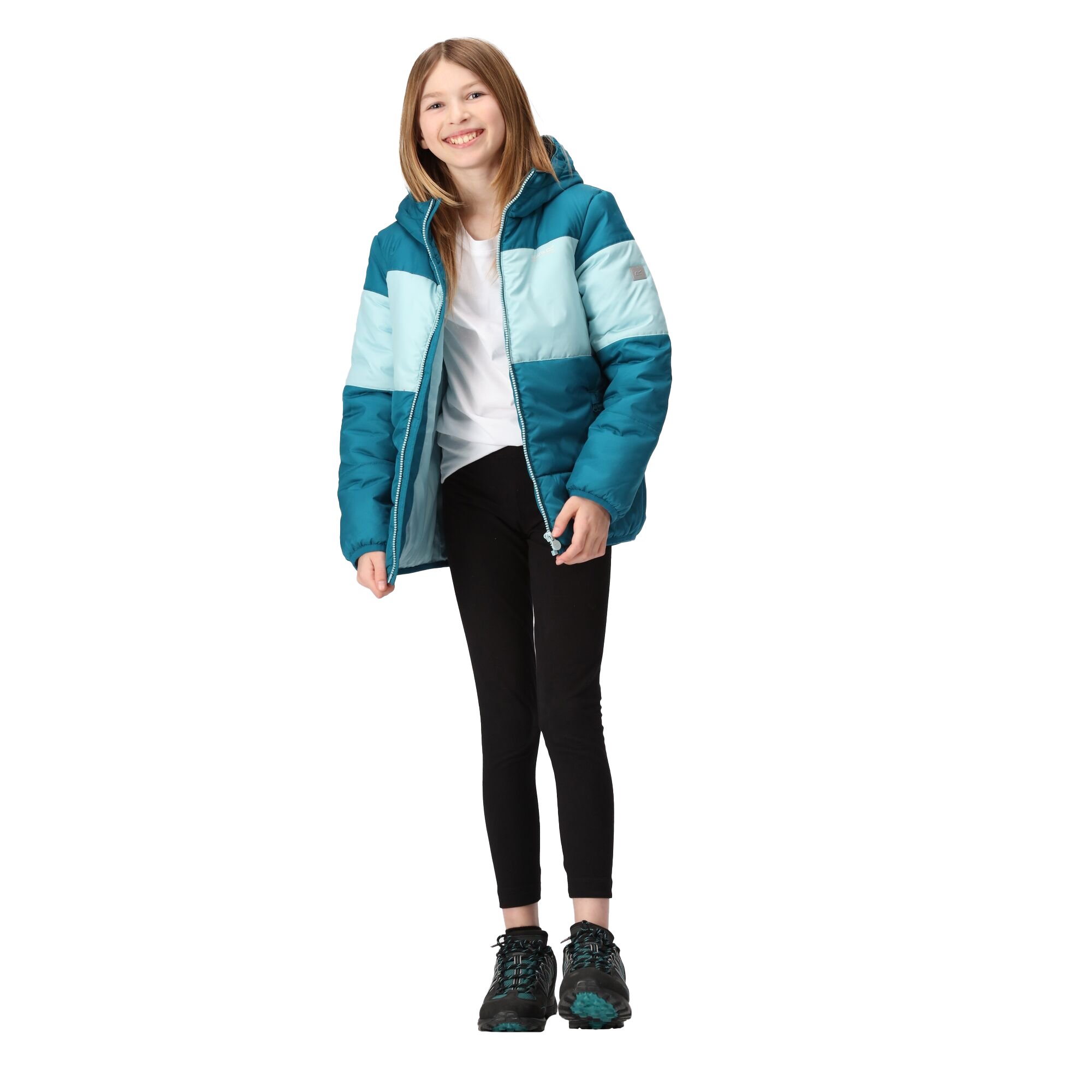 Regatta Childrens/Kids Lofthouse VII Terrain Print Padded Jacket (Gulfstream/Sea Haze)