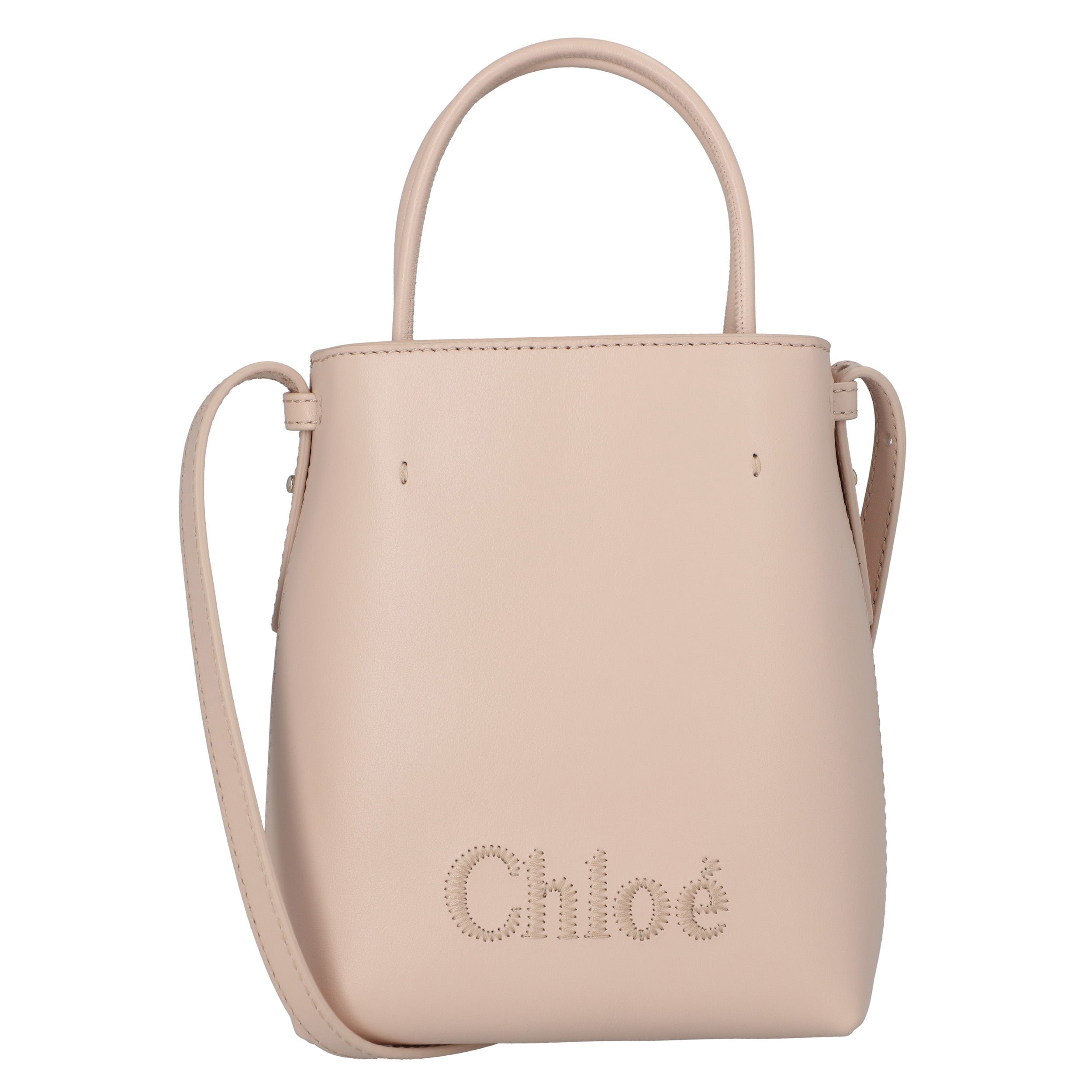 Chloé Sense Micro Tote Bag In Soft Leather Beige Chloé Sense Micro Tote Bag In Soft Leather Beige