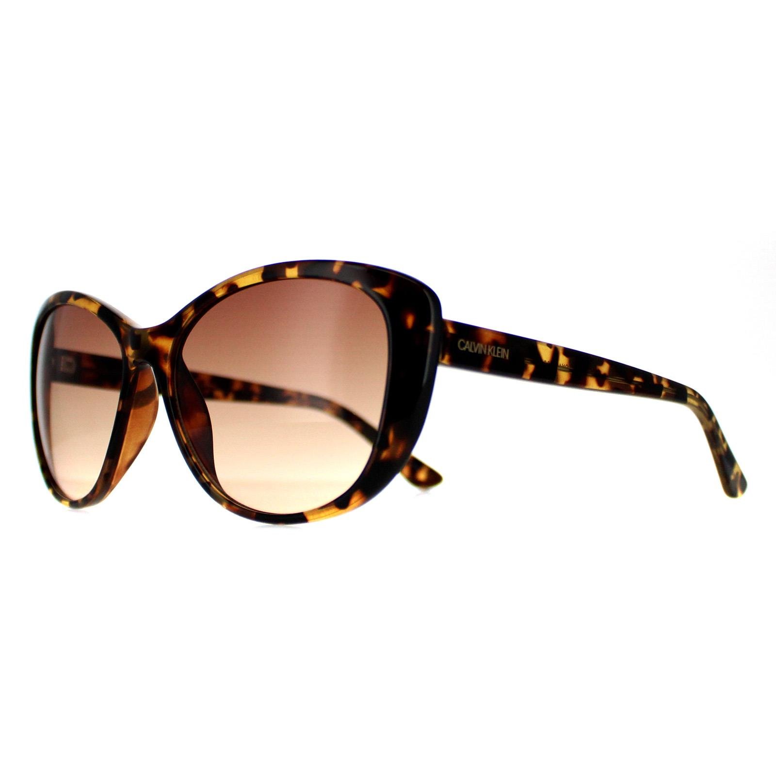Calvin Klein Cat Eye Womens Tortoise Brown Gradient CK19560S