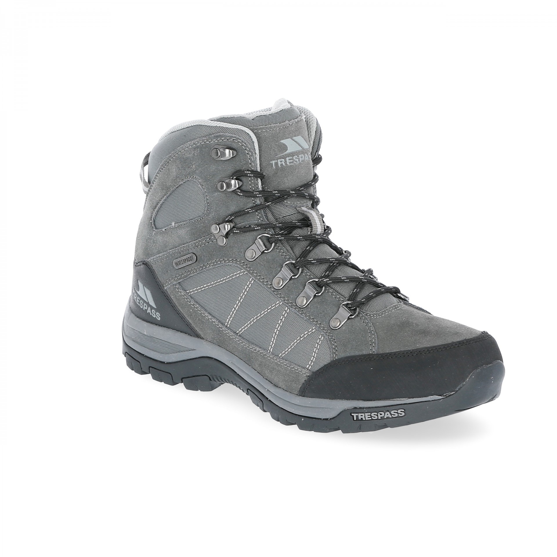 trespass mens chavez mid waterproof hiking boots navy