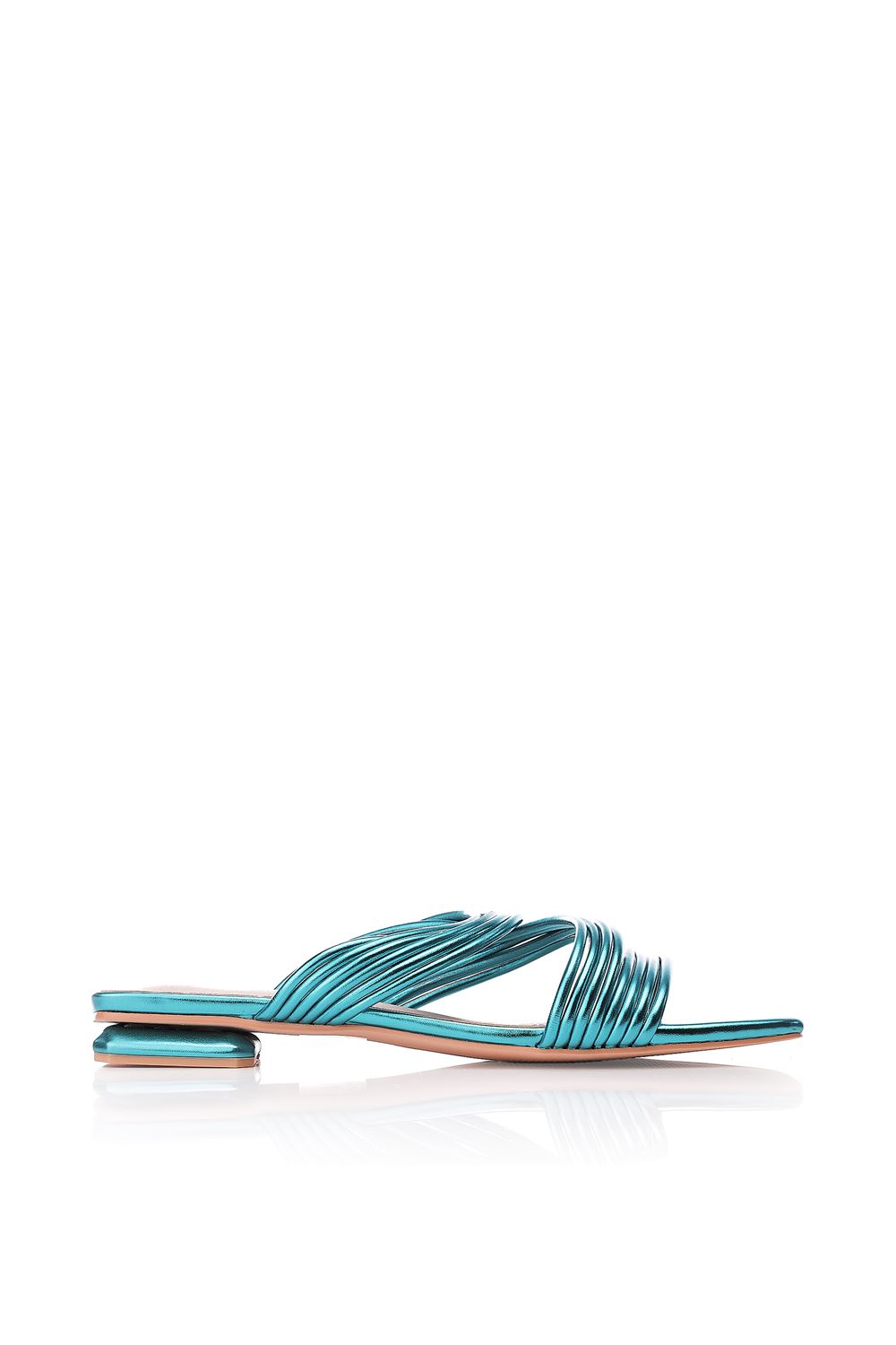 Natally' Aqua Blue Porvair Sandals
