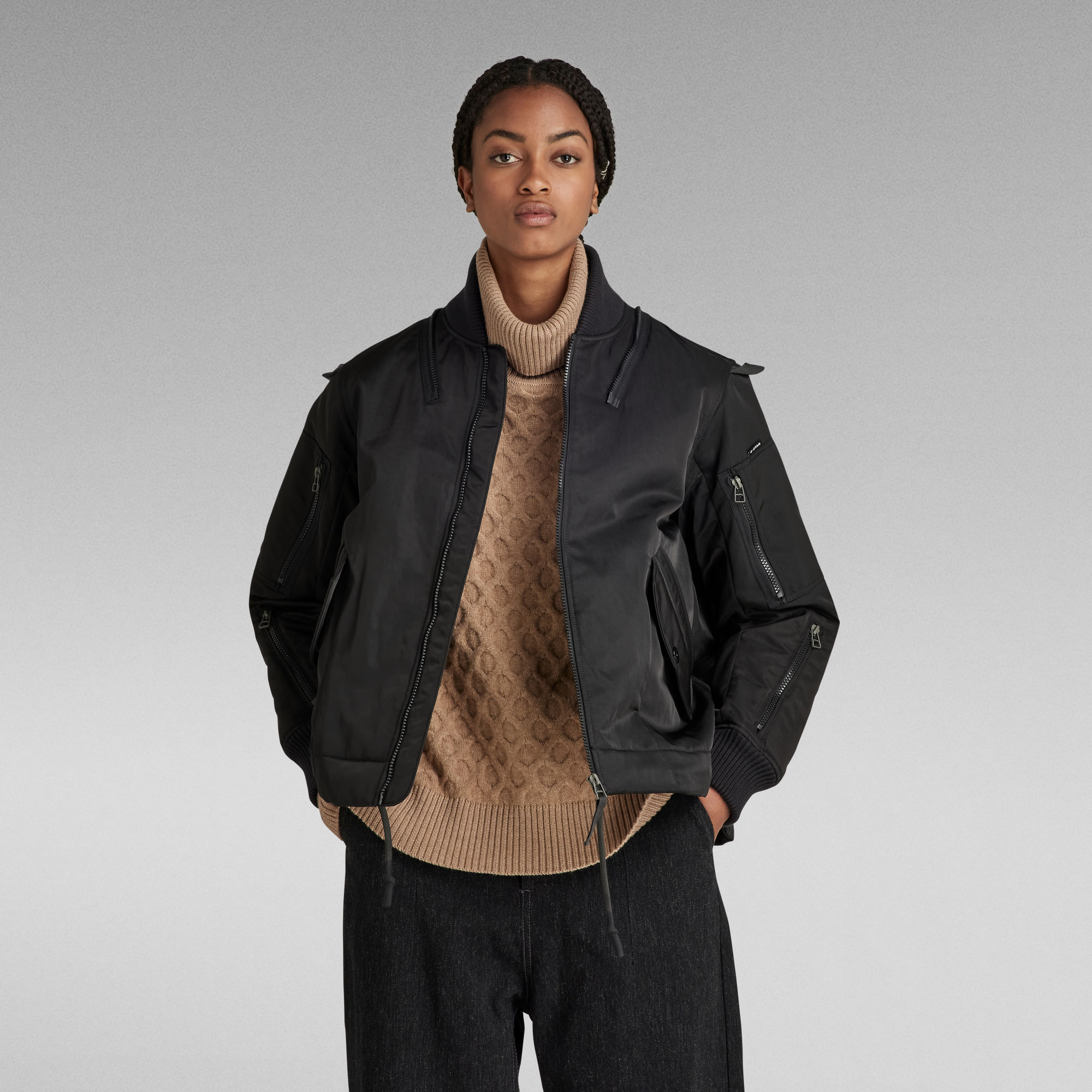 G-Star RAW E LONG POCKET BOMBER JACKET Bomber E Jacket .: M Glamcult