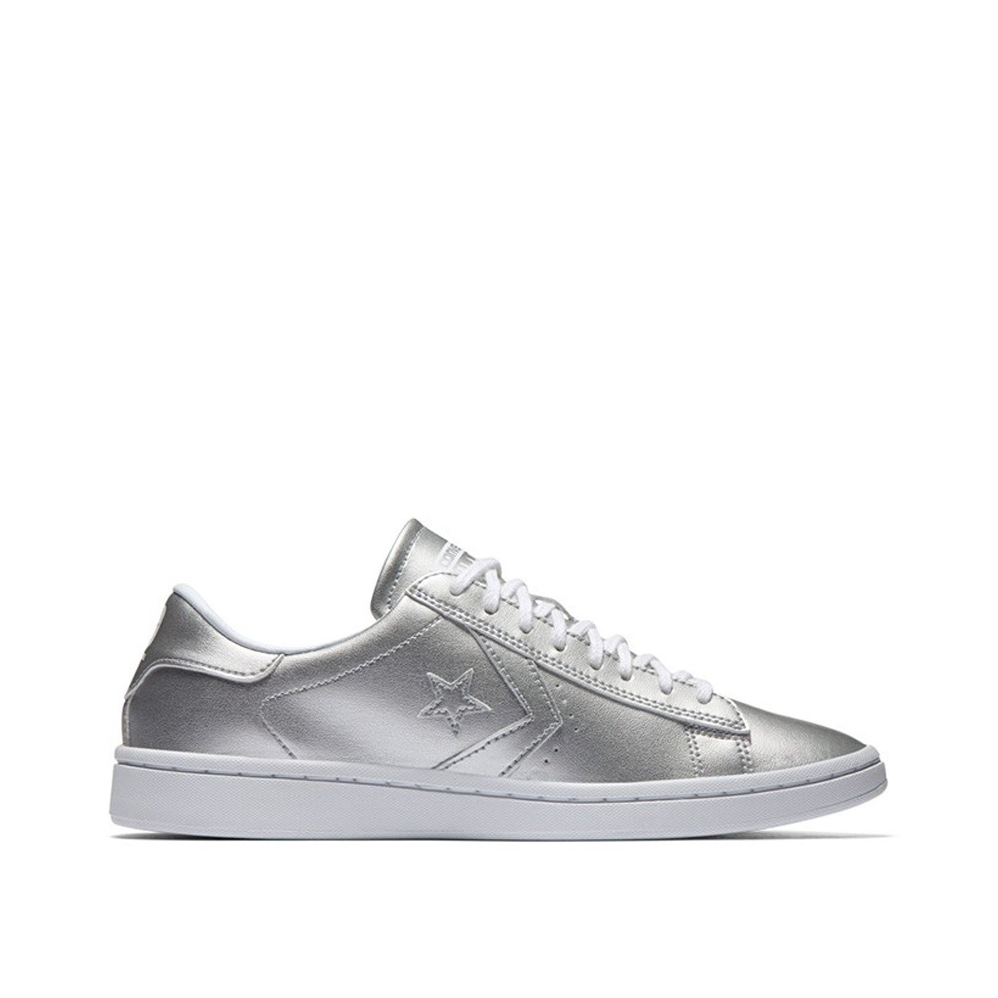 Converse Pro Womens Silver Trainers