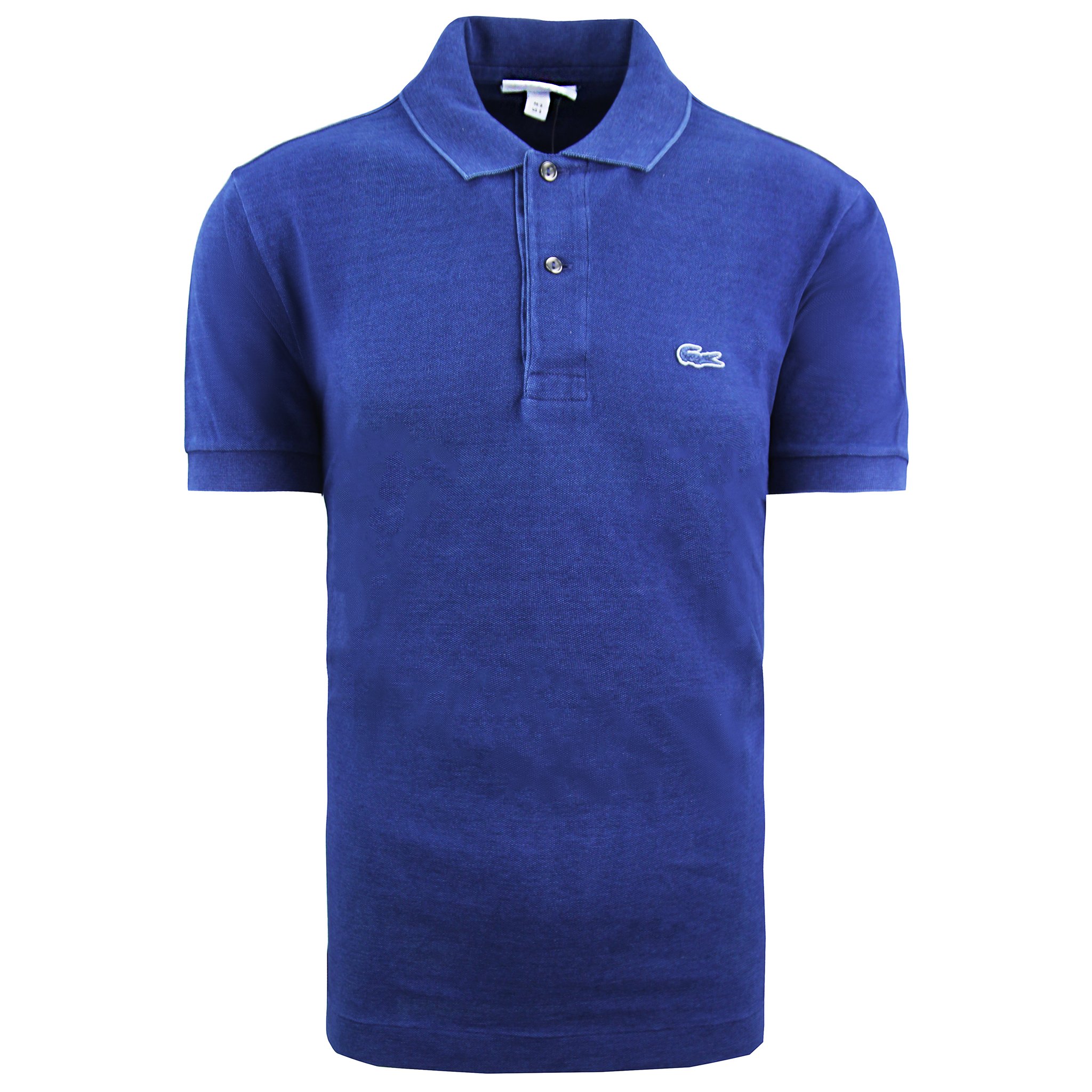 【LACOSTE】indigo polo shirt Lacoste Original Polo Melange Piké Dark Indigo Blue at