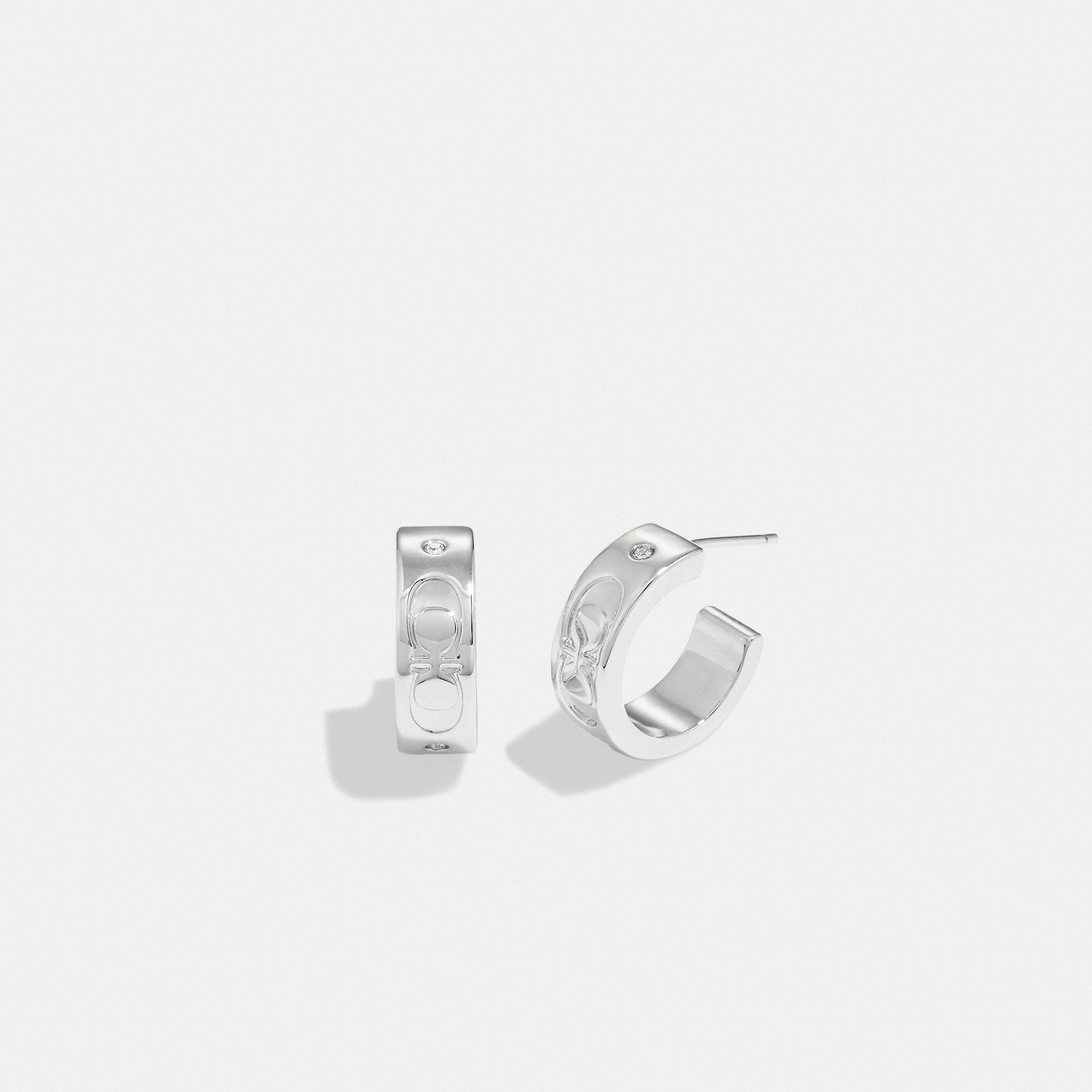Kissing C Small Huggie Earrings