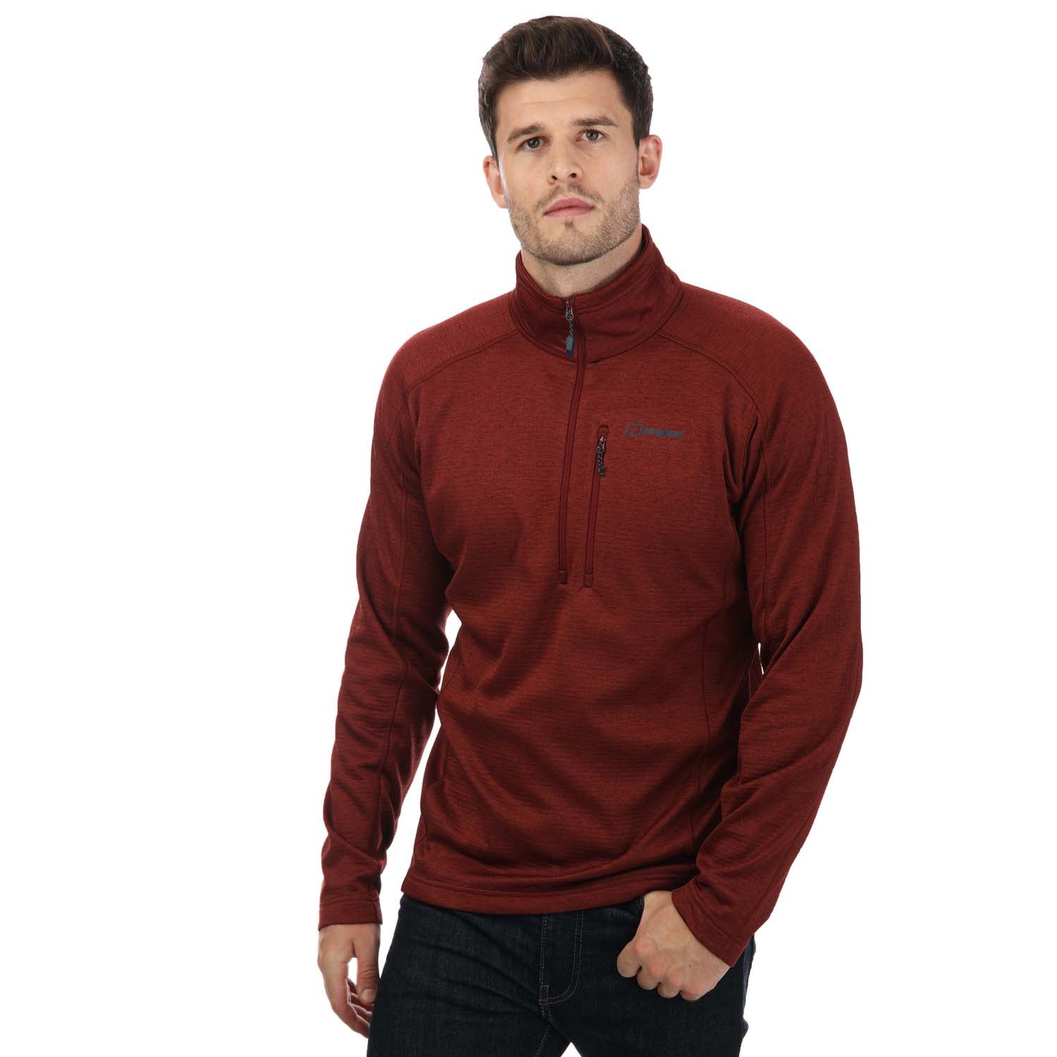 Men's Berghaus Spitzer Half Zip Fleece in Red