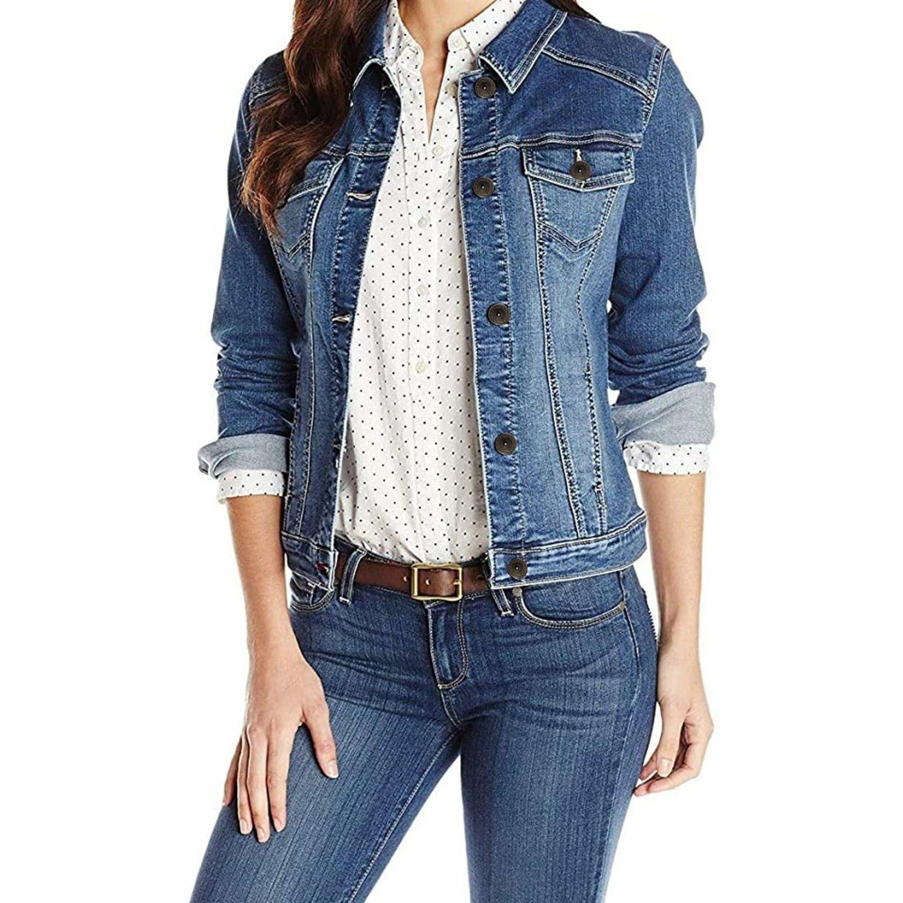 Ladies Stretch Denim Jackets| Enzo Designer Womenswear