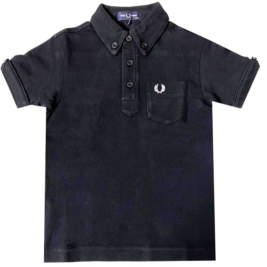 Fred Perry SY1503 102 zwart kinderpoloshirt - Main Image