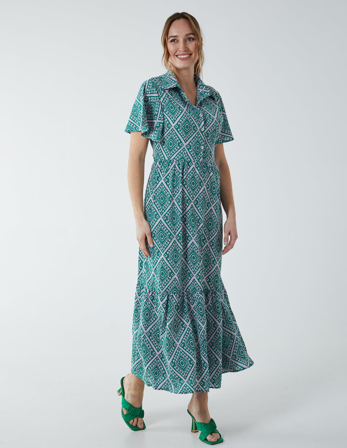 Strappy Sleeveless Diamond Maxi Exclusive Custom Dress TH08013