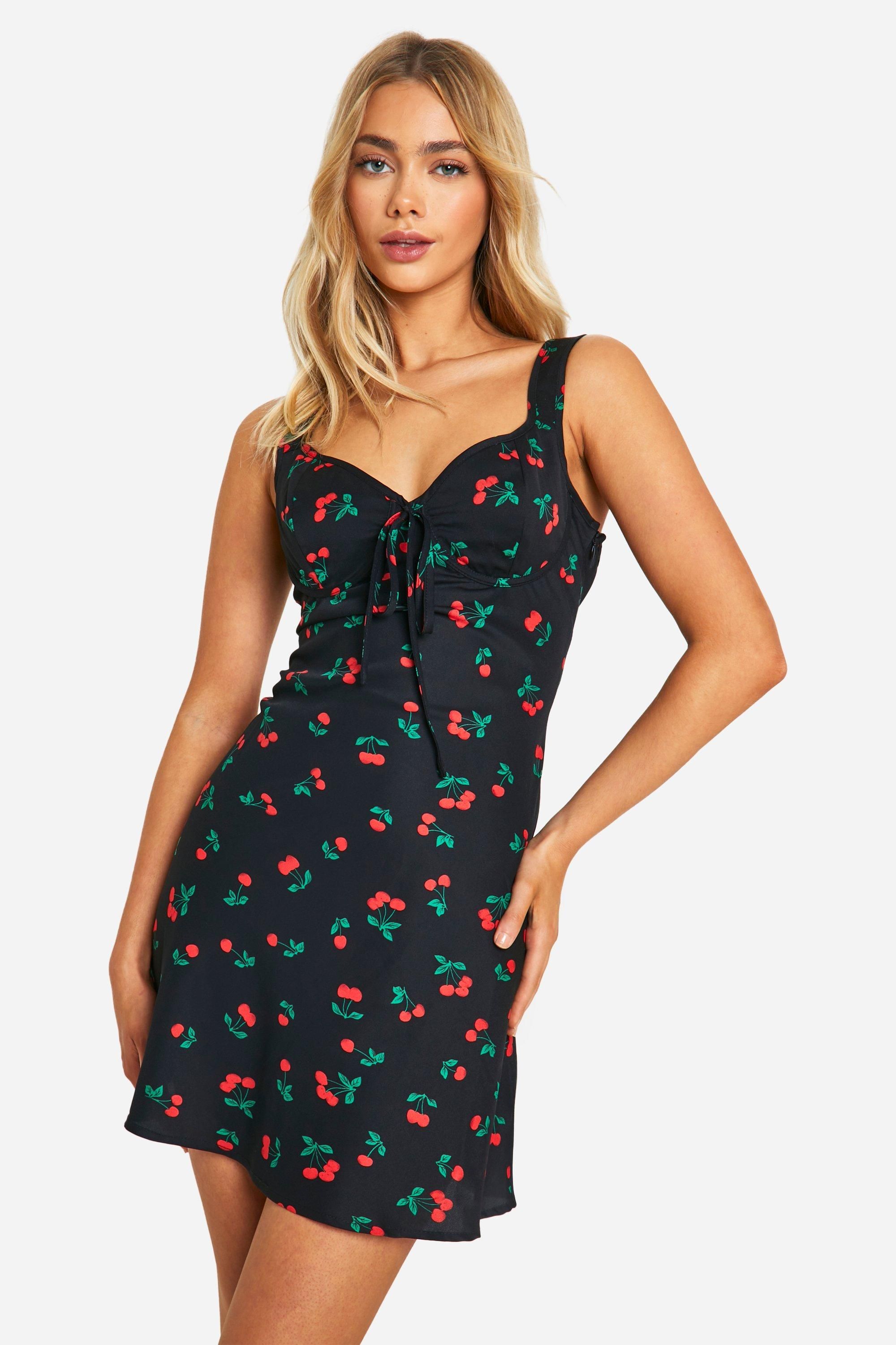 Cherry Short Dress Sand